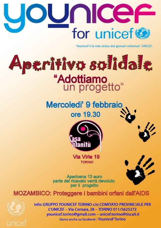 A Torino Un Aperitivo Solidale Unicef Italia