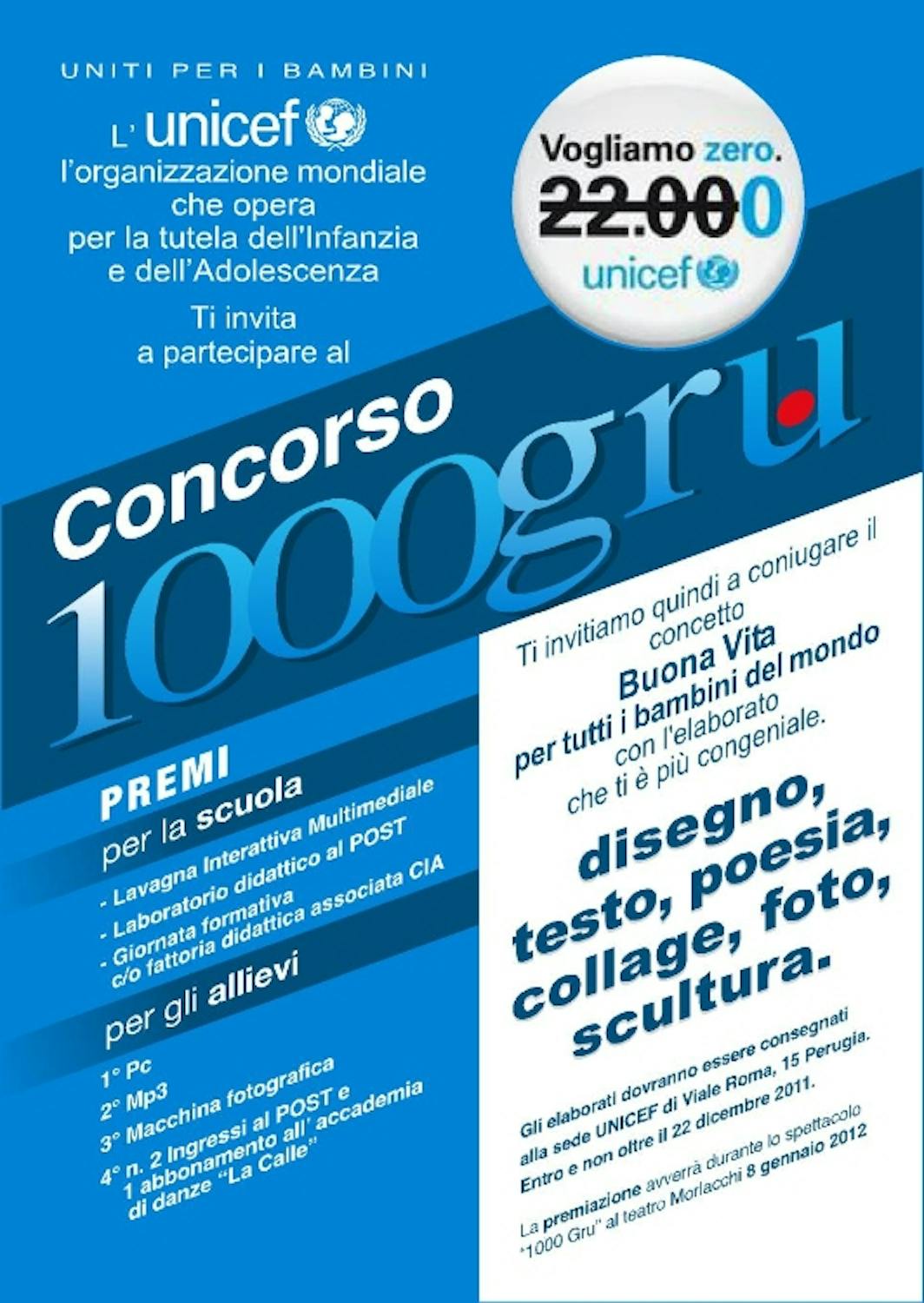 1000 Gru, un concorso a Perugia e Terni