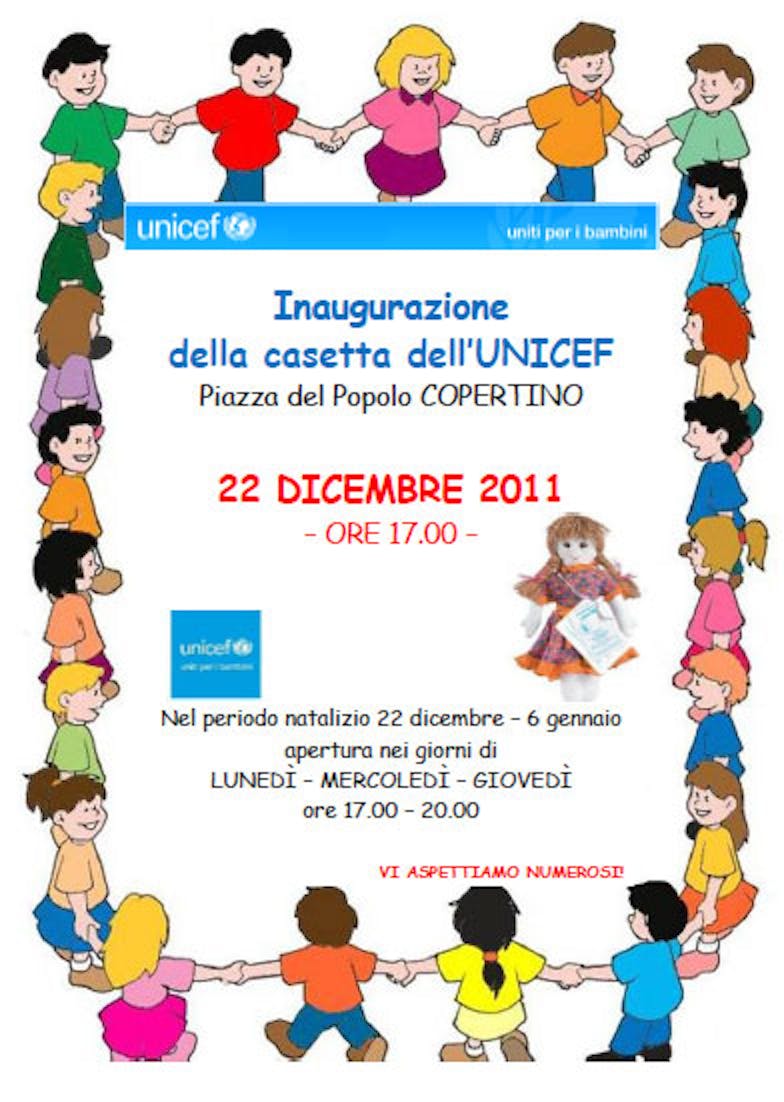 Copertino (LE) inaugura la casetta dell'UNICEF