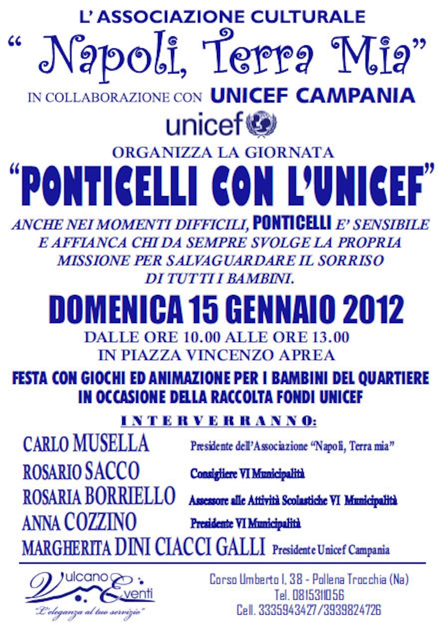 Un'iniziativa a Ponticelli per l'UNICEF