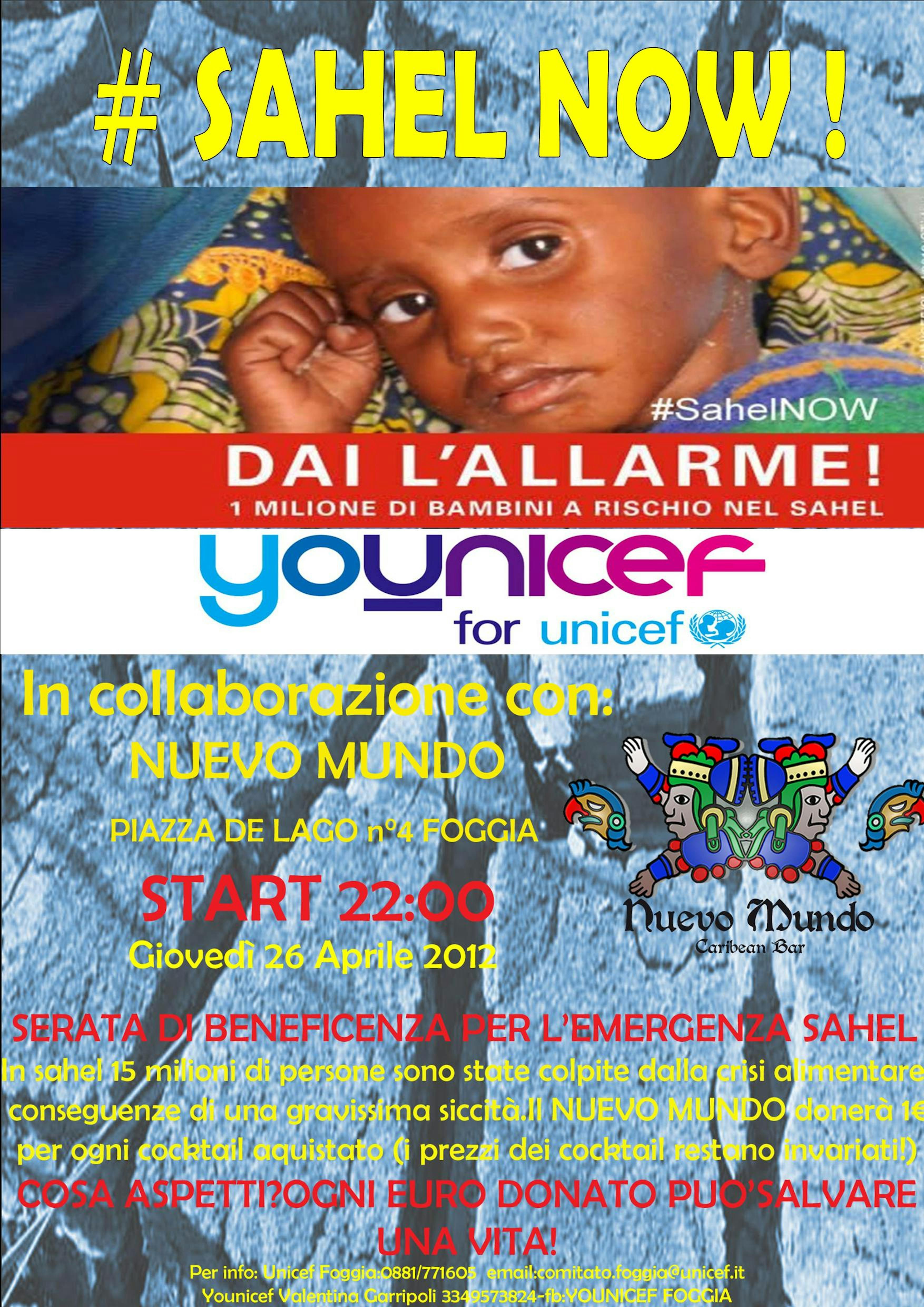 Una serata a Foggia per i bambini del Sahel