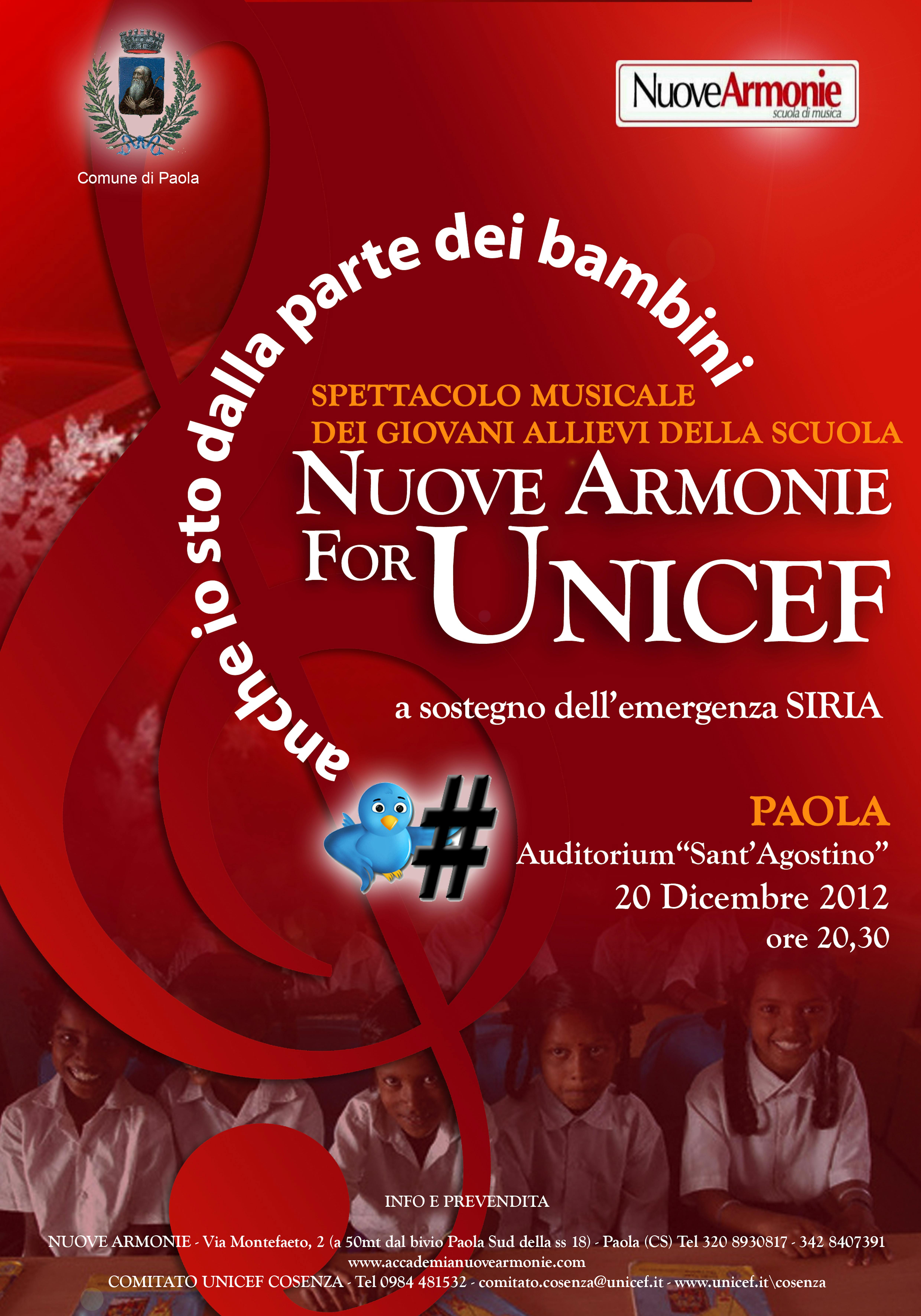 Nuove Armonie for UNICEF, atmosfere natalizie a Paola