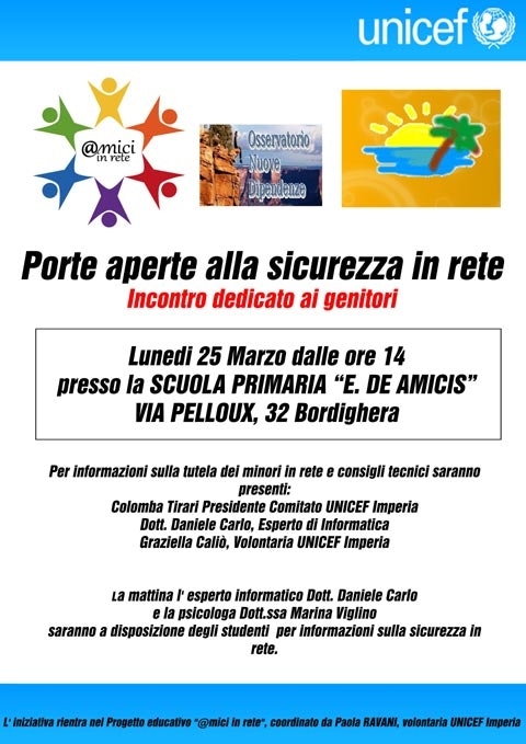 Sicurezza dei minori sul web, un progetto con l'UNICEF a Imperia ...
