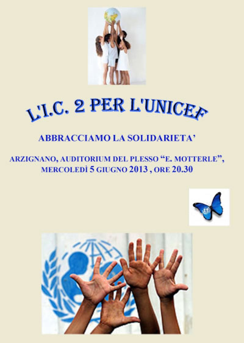 Arzignano (VI), festa di fine anno a scuola con l'UNICEF