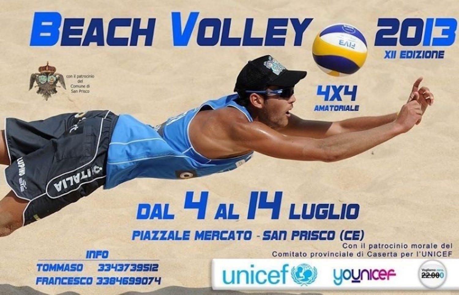 Beach volley per l'UNICEF a San Prisco (CE)
