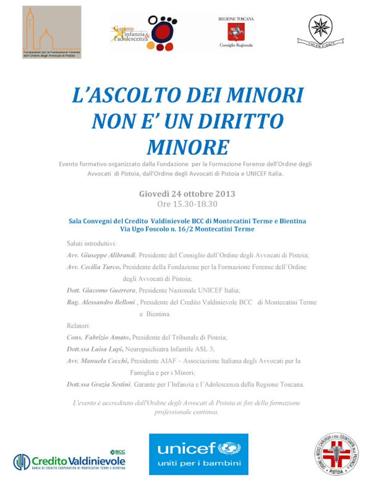 A Montecatini Terme si discute sui diritti dell'infanzia con la Fondazione Forense 