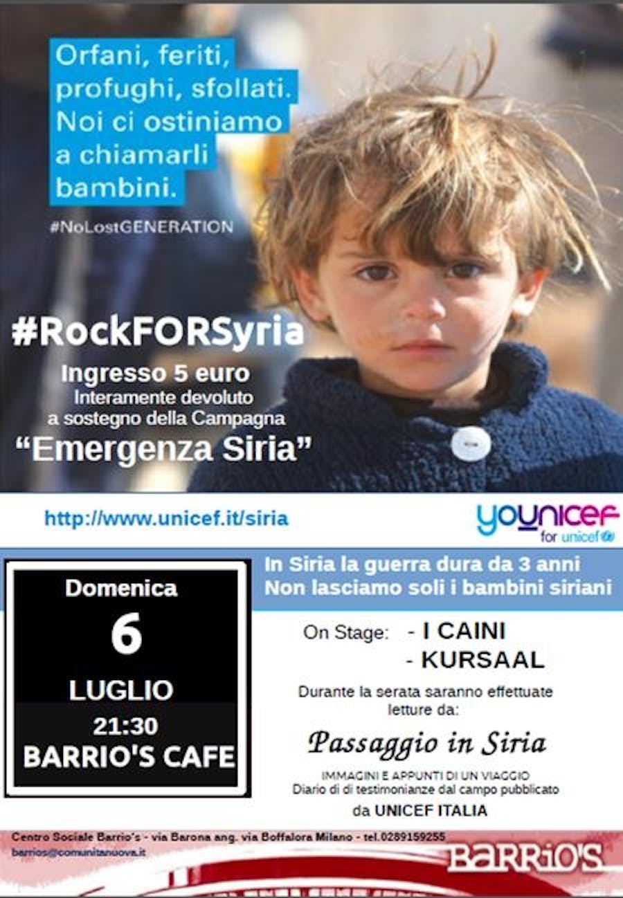 A Milano il Rock suona per la Siria