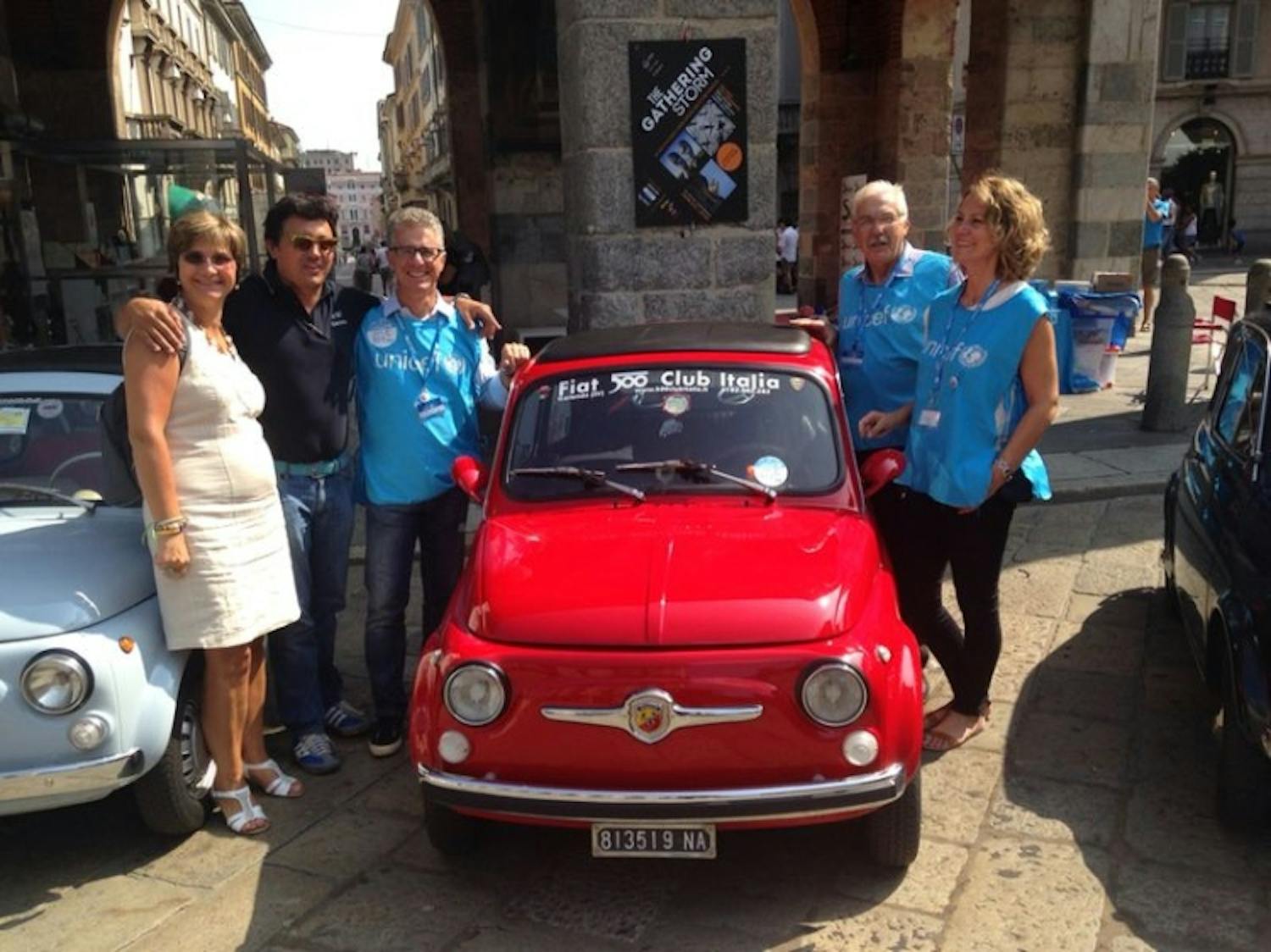 Al GP di Monza il Fiat Club 500 porta la bandiera UNICEF