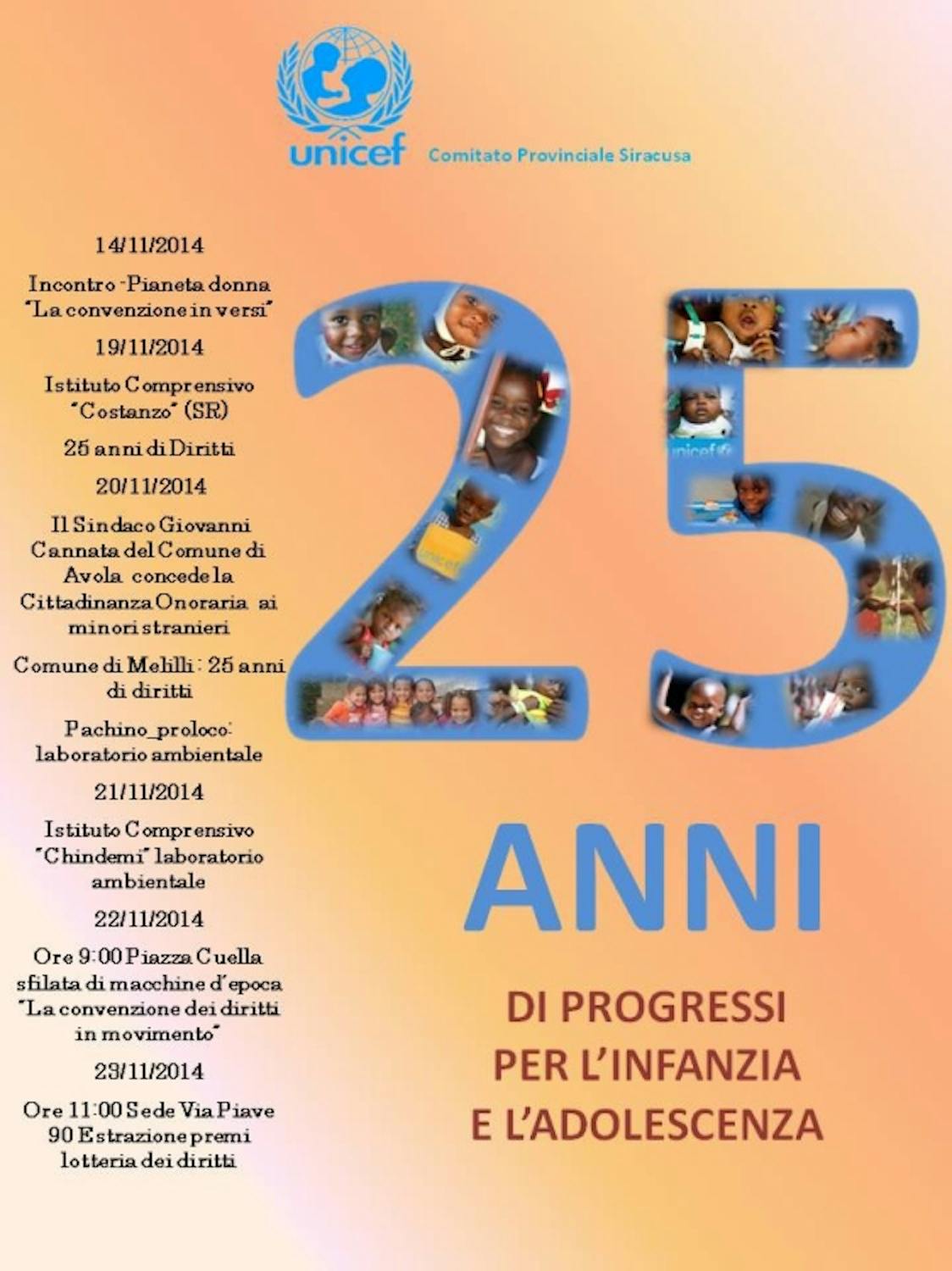 Siracusa festeggia i 25 anni dei diritti dei bambini