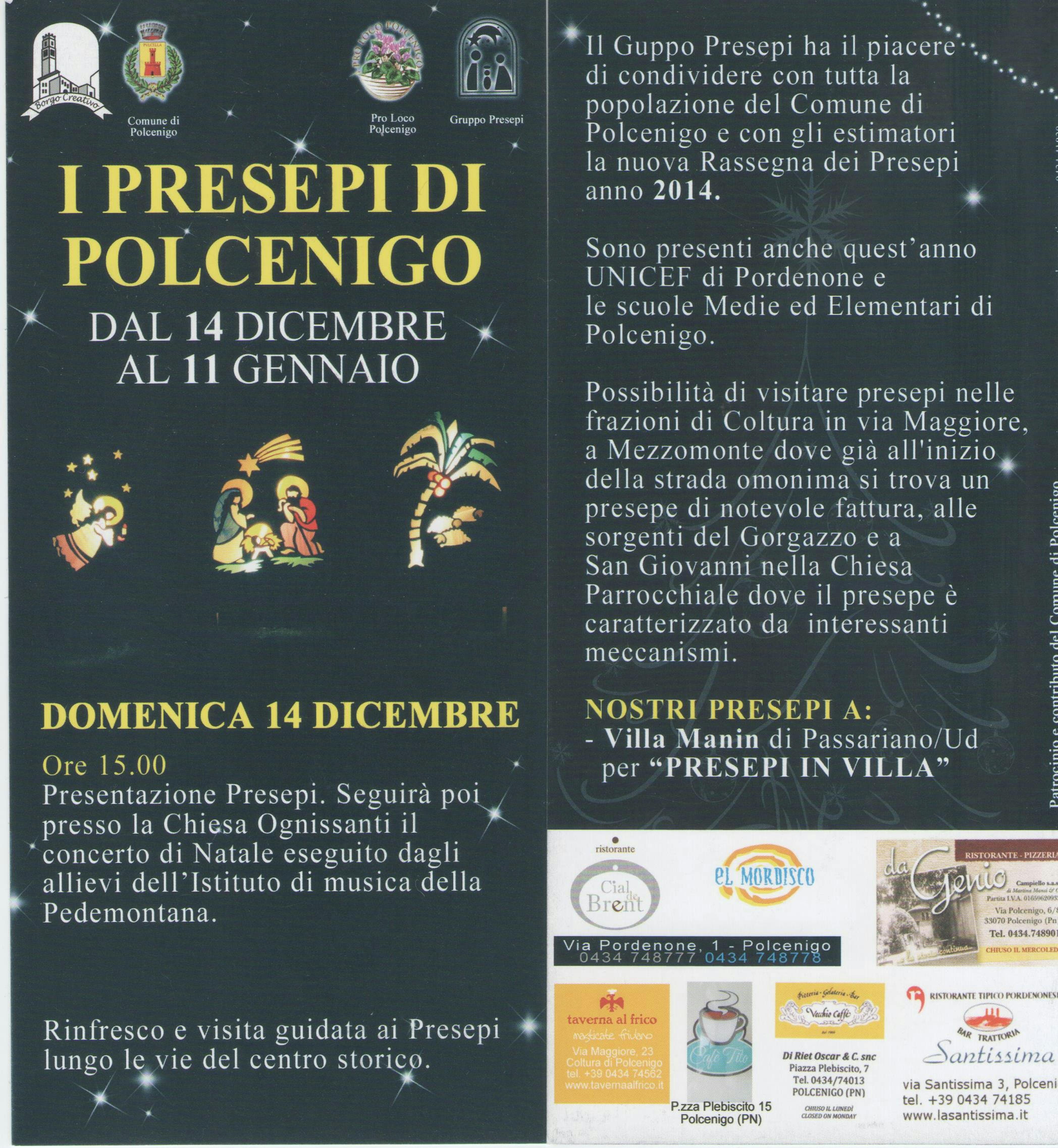 Torna a Polcenigo il presepe delle Pigotte UNICEF