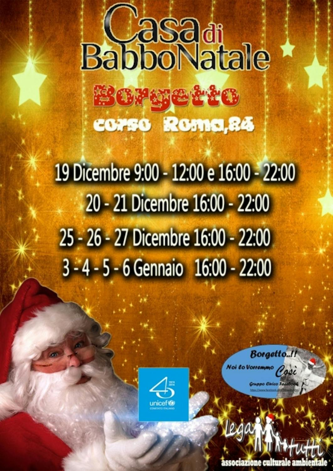 Palermo: anche Babbo Natale sostiene UNICEF