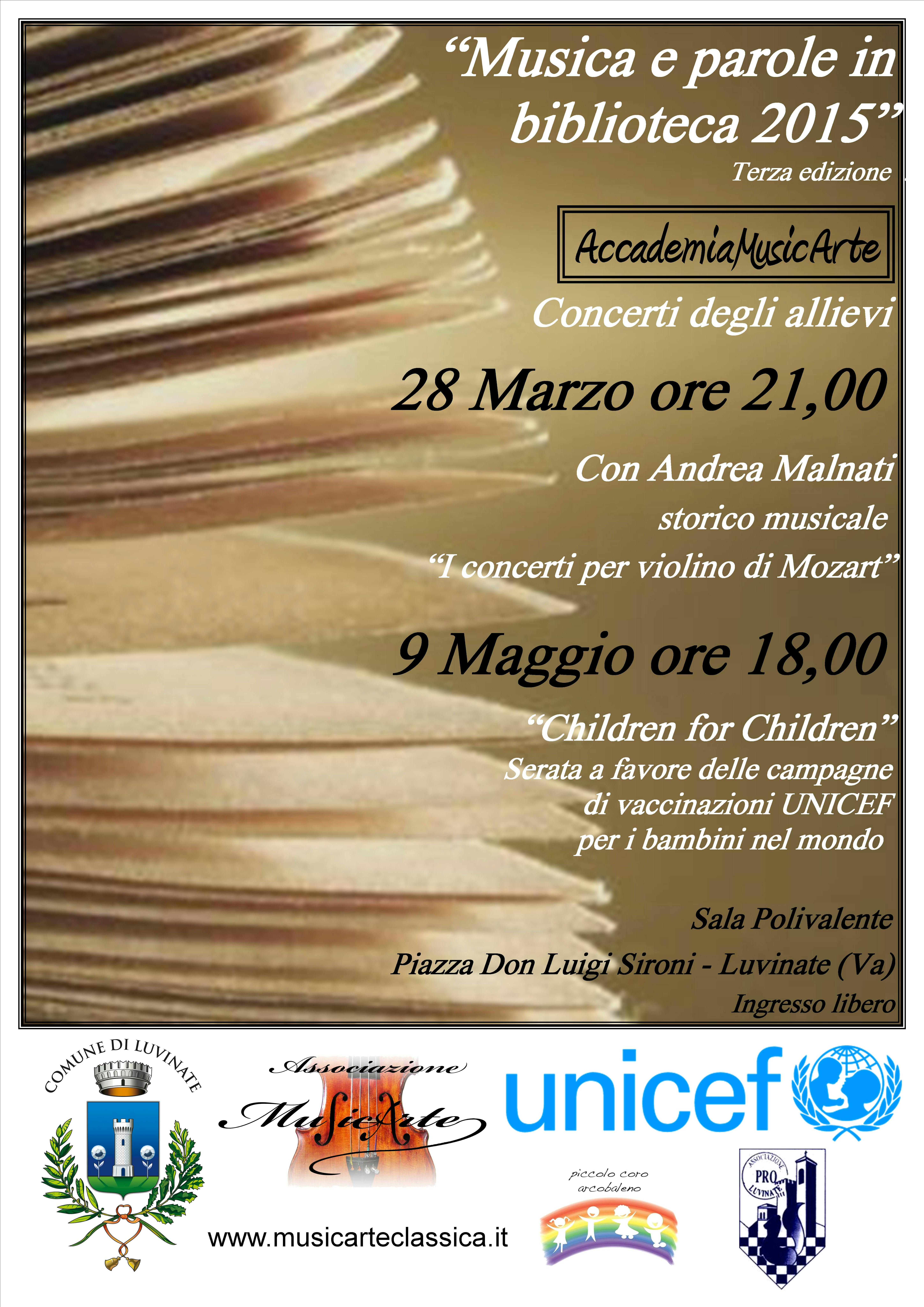 Varese: tutto pronto per il concerto benefico a favore di UNICEF
