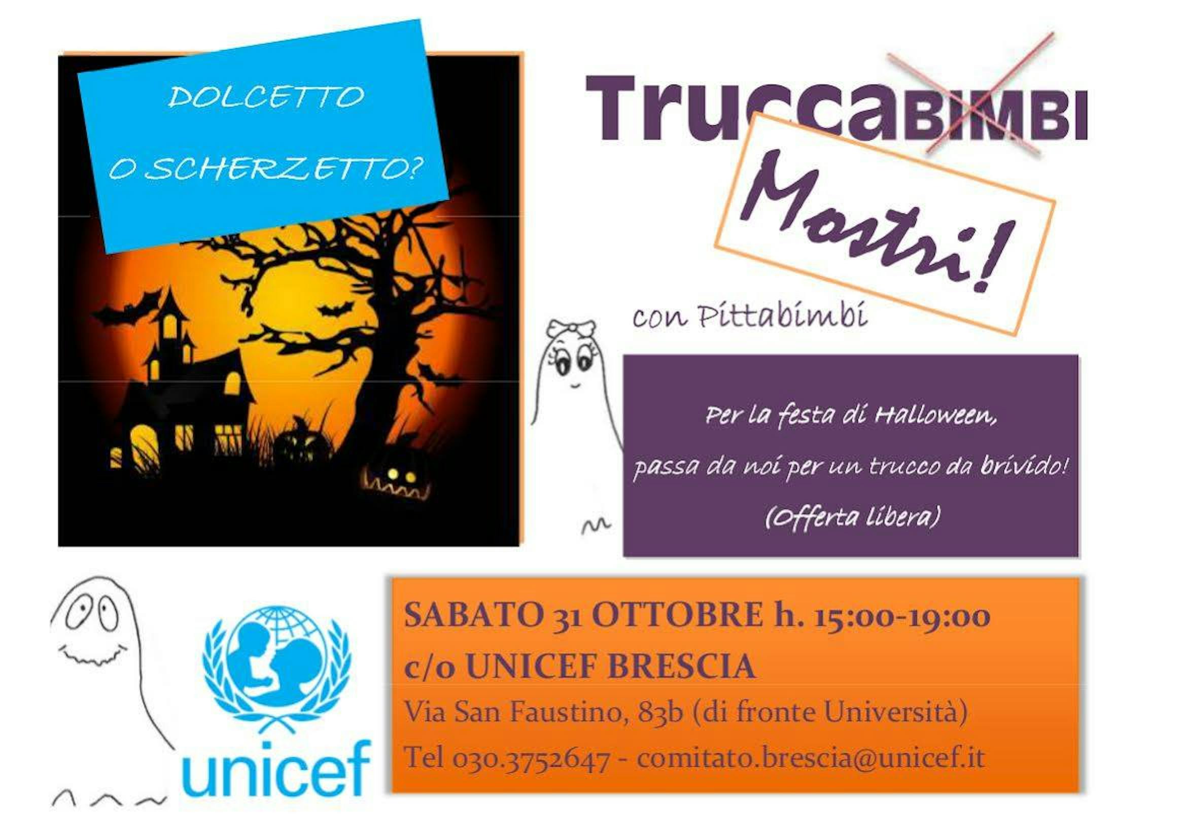 Brescia: tutto pronto per il Dolcetto o Scherzetto targato UNICEF