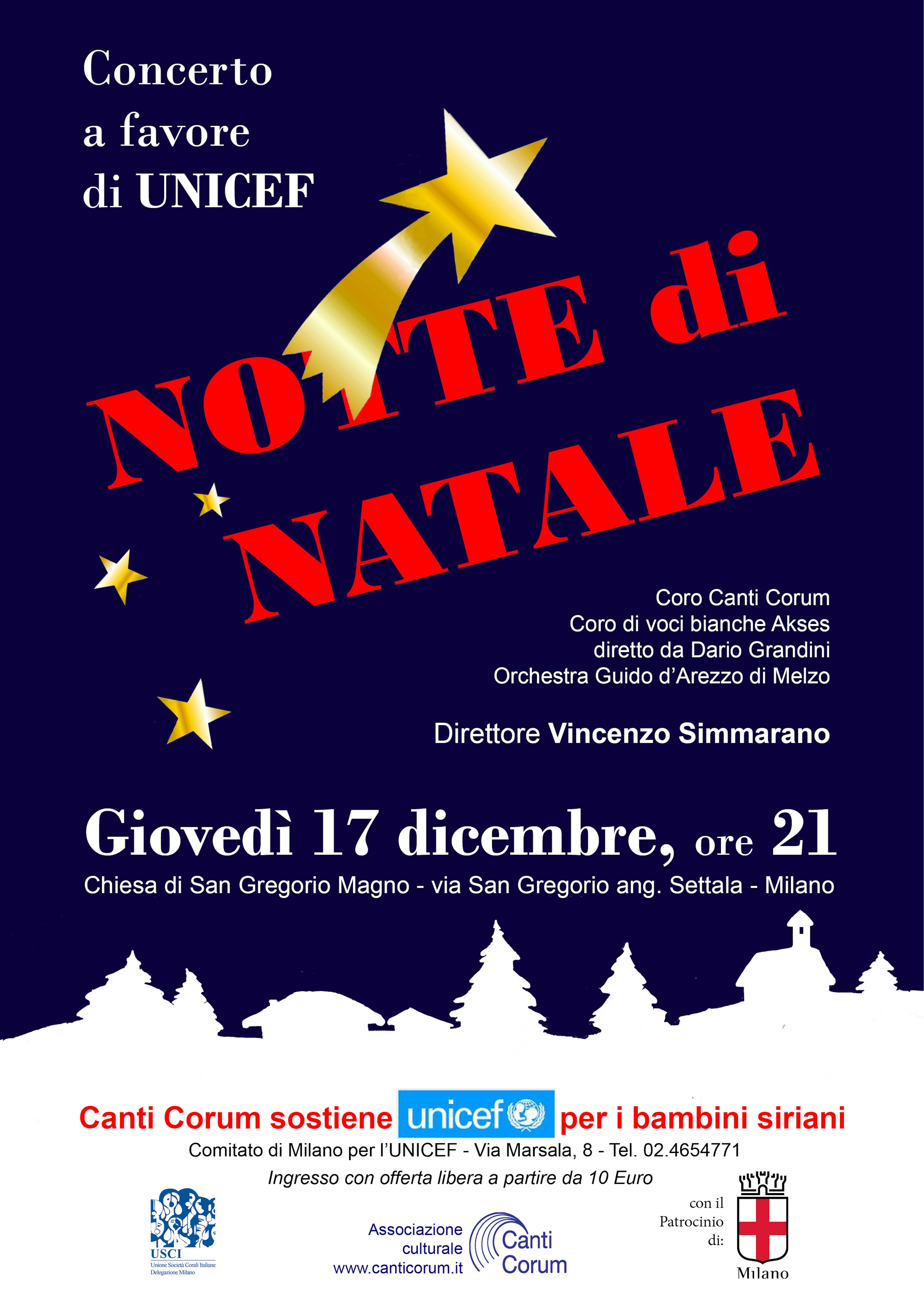 Milano: mancano pochi giorni al concerto di Natale per UNICEF