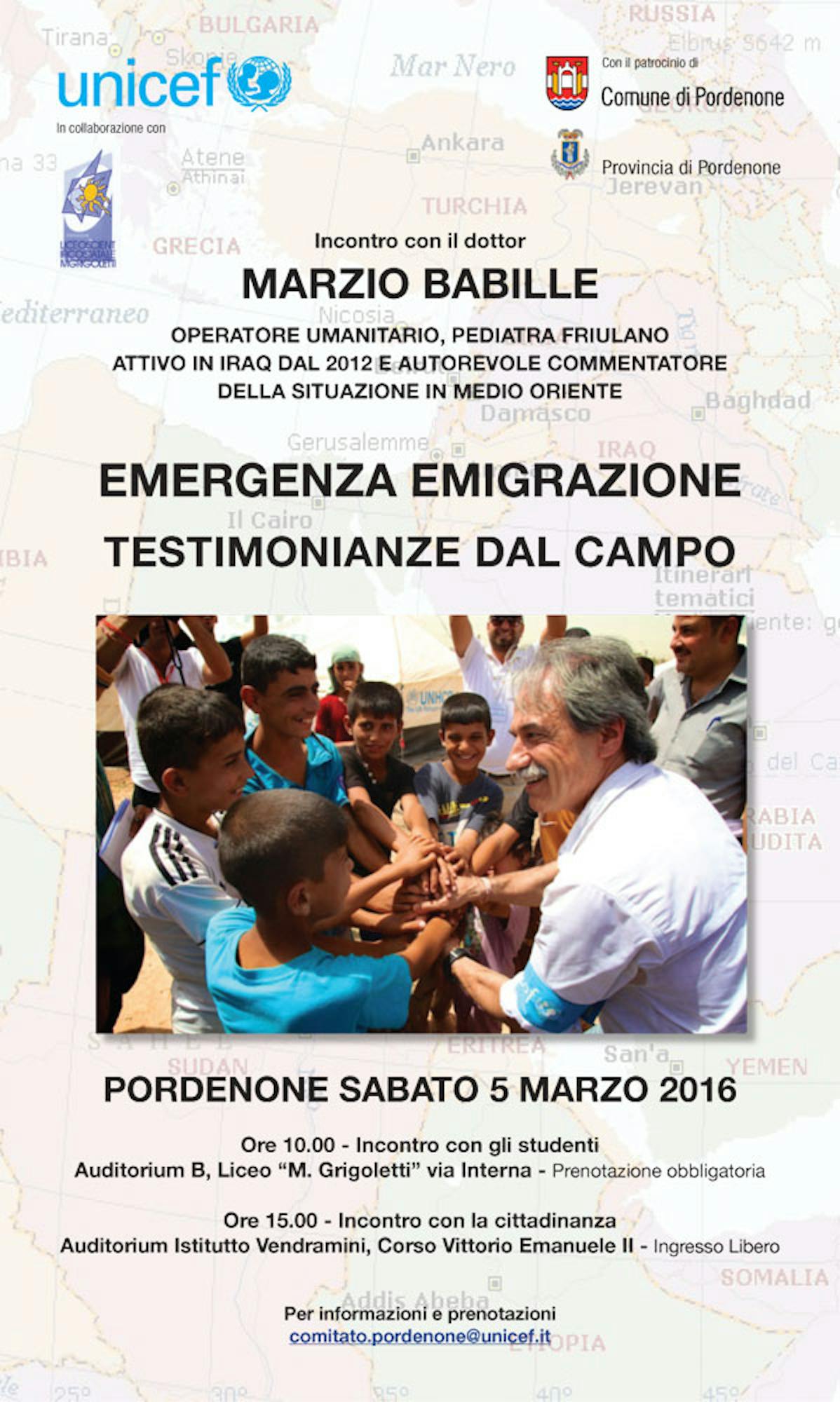 Pordenone incontra l'UNICEF sul campo