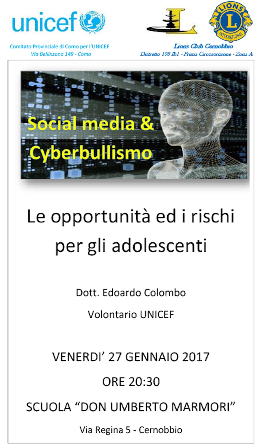 Evento cyberbullismo