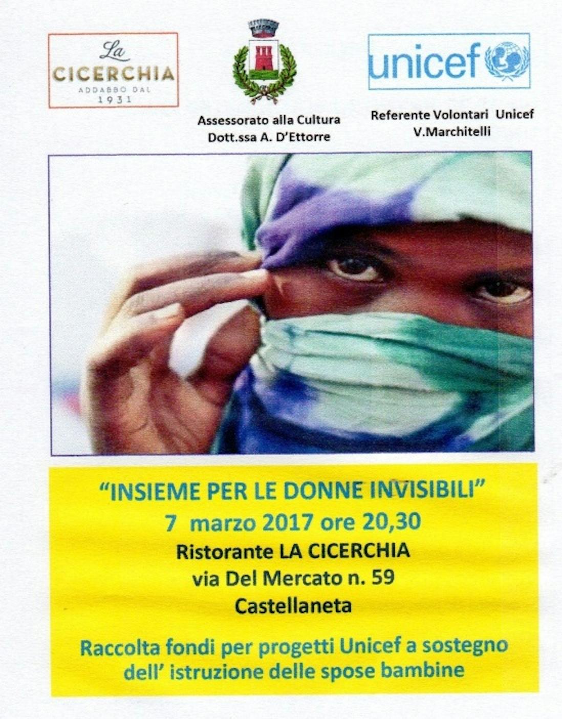 Insieme per le donne invisibili. Il 7 marzo alle 20.30 una serata di raccolta fondi a Castellaneta