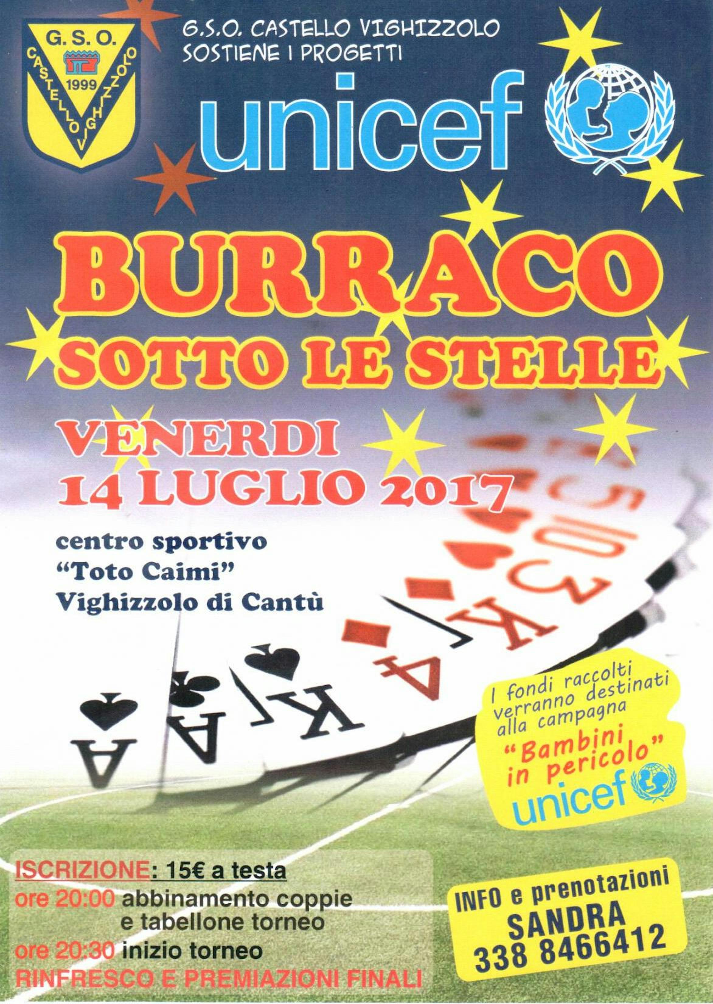 Burraco sotto le stelle a Vighizzolo di Cantù