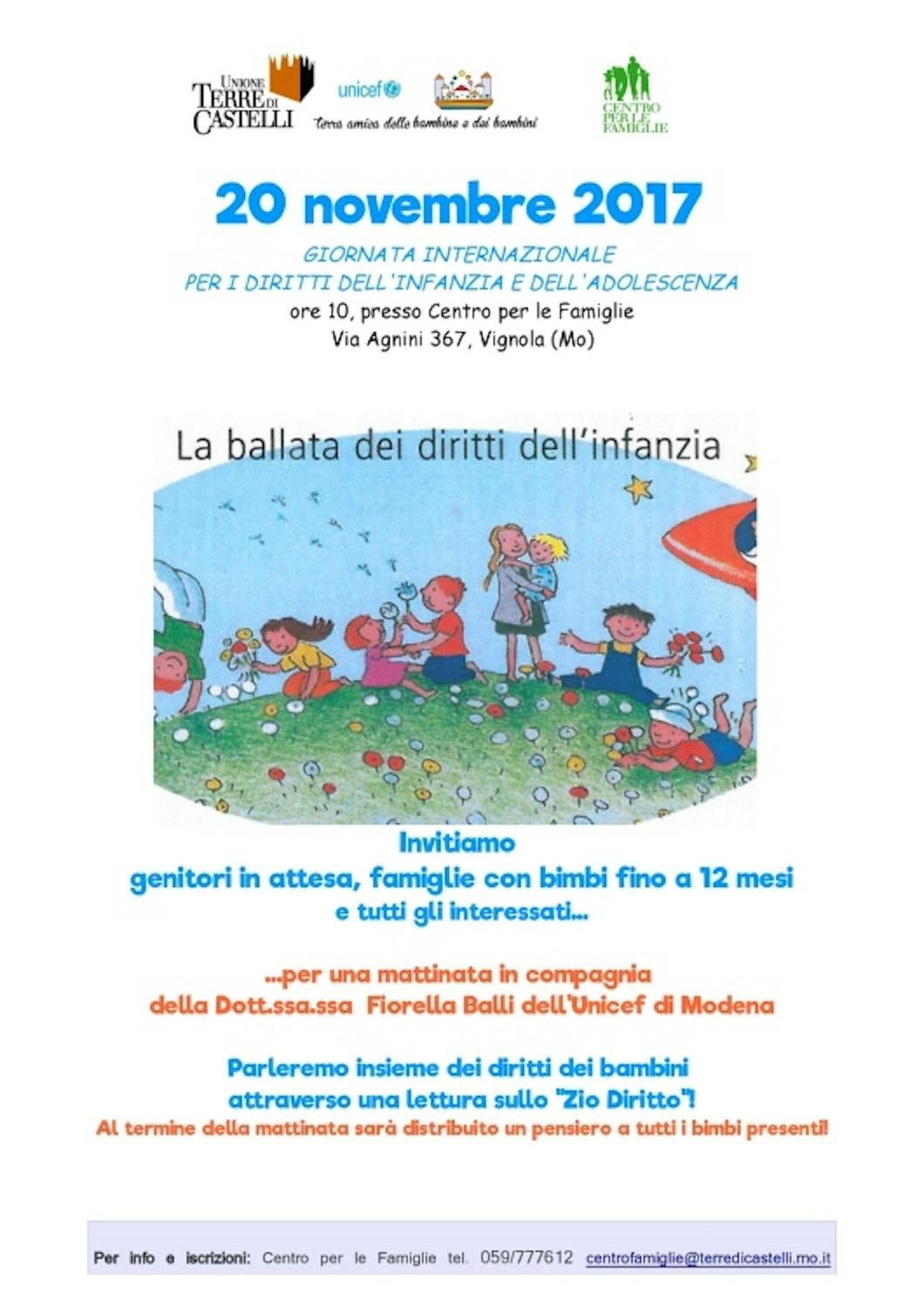 A Modena per la Giornata Mondiale dell'Infanzia