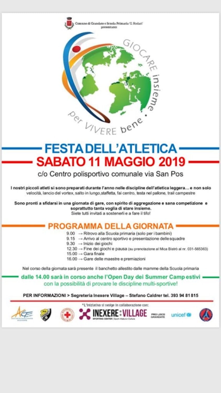 5^ Festa dell'Atletica 2019 a Grandate