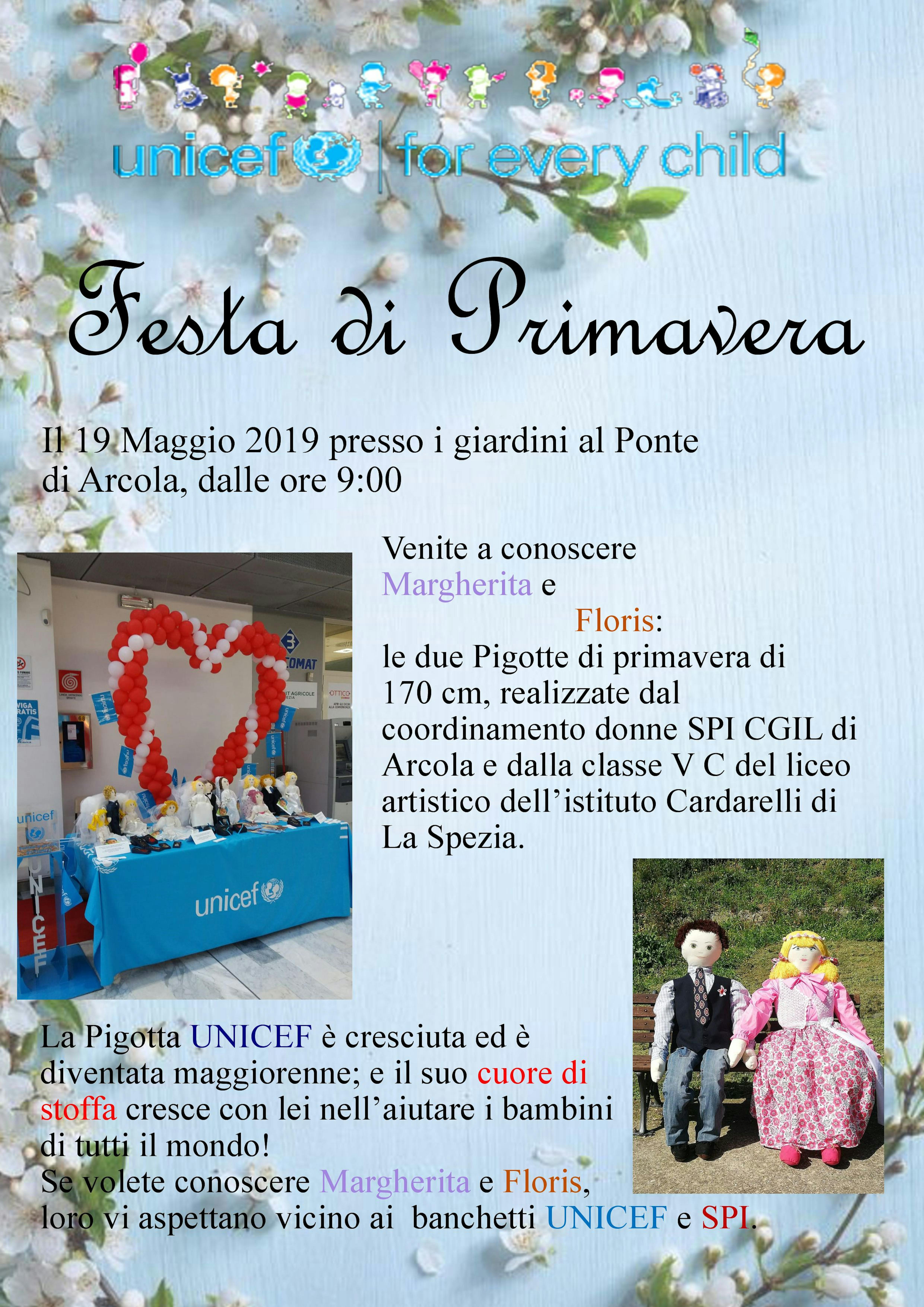 Ad Arcola la Festa della Primavera è con le Pigotte UNICEF 