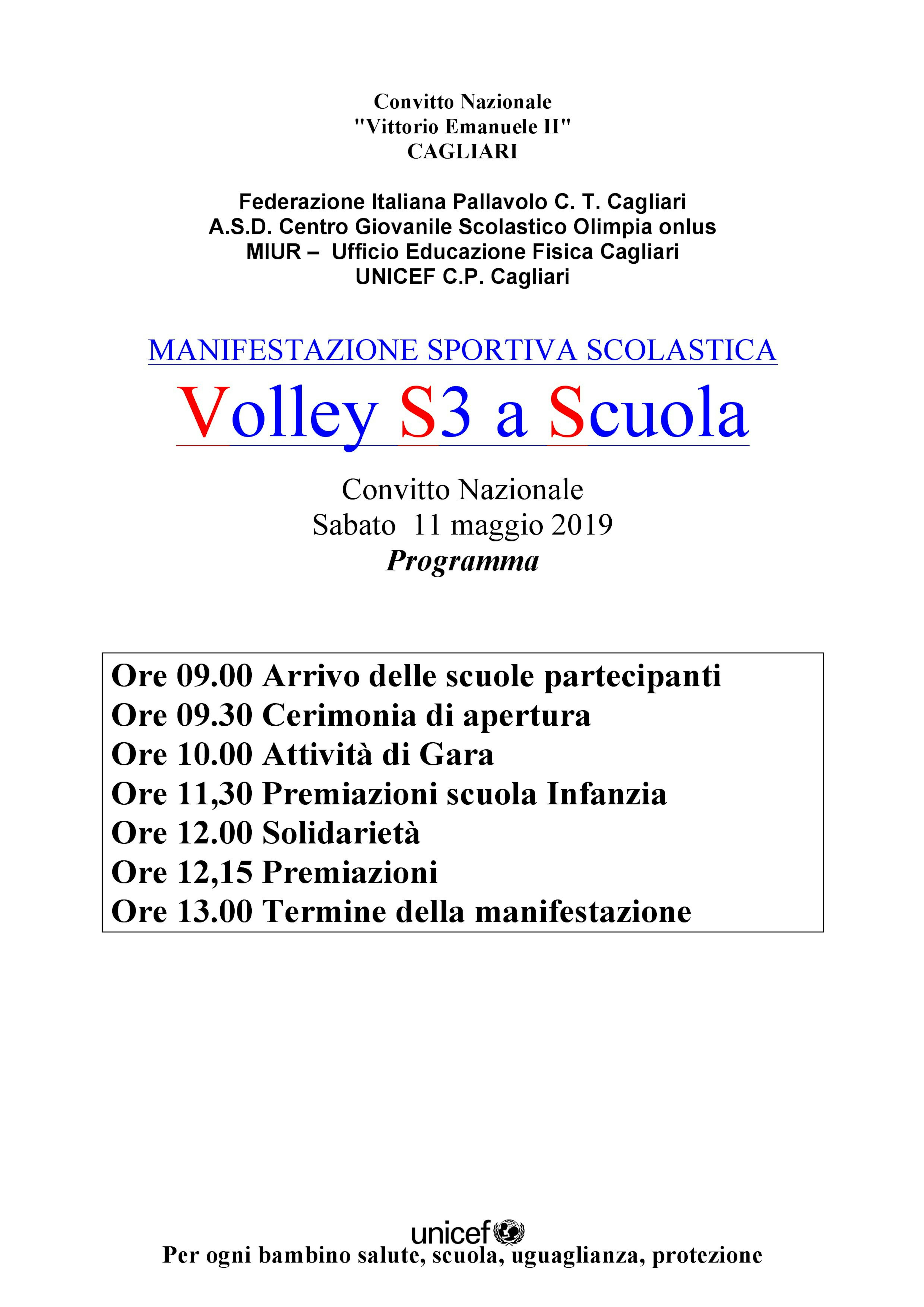 La 20° edizione del Volley S3 a Scuola 2019 a favore del progetto #tuttiascuola