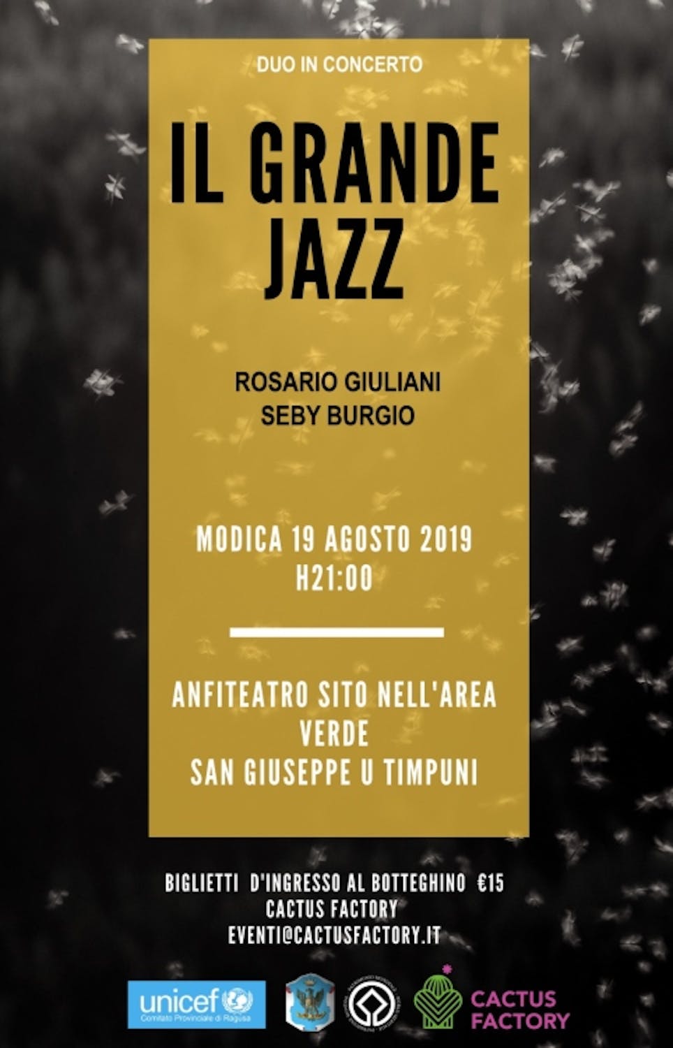 Serata con il grande Jazz a Modica per l'UNICEF