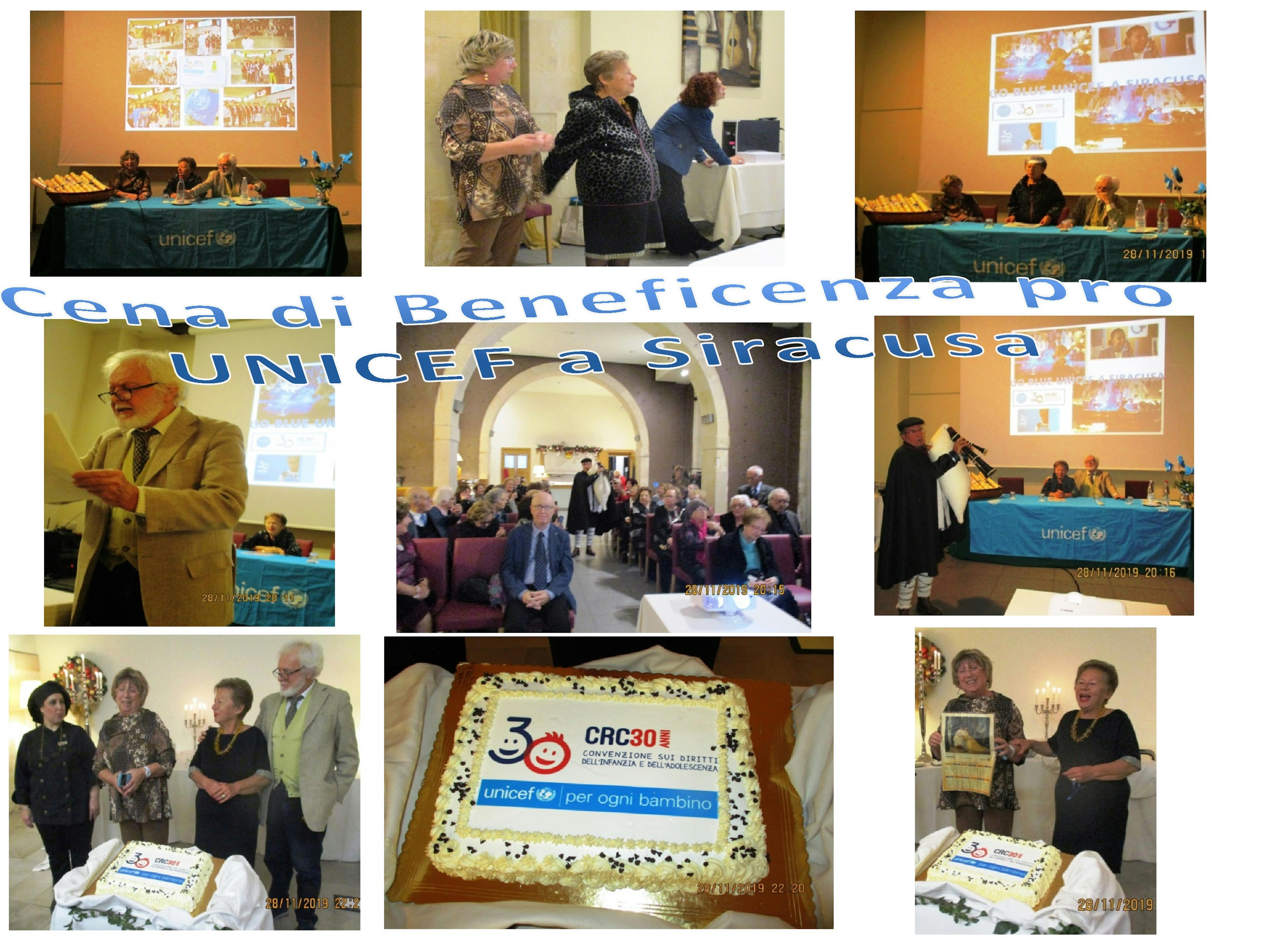 Cena di Beneficenza pro UNICEF a Siracusa