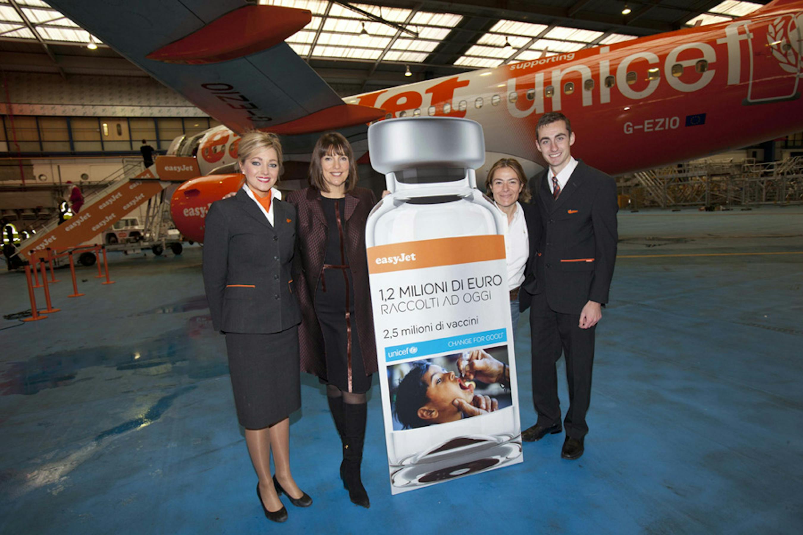 Aeromobile easyJet realizzato per celebrare i risultati della campagna ‘Change for Good’ per l'UNICEF