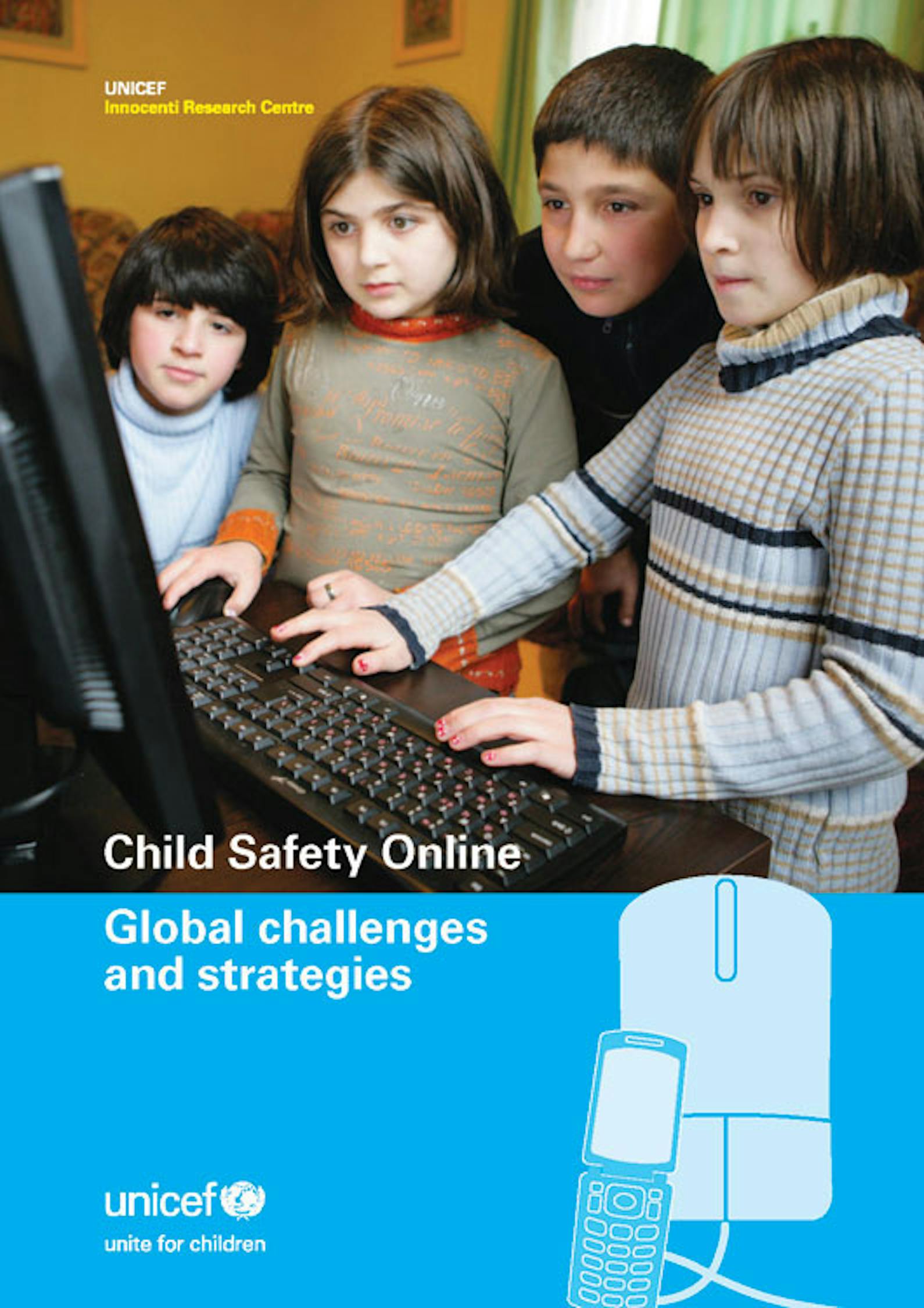 Copertina del rapporto UNICEF ''Child Safety Online''