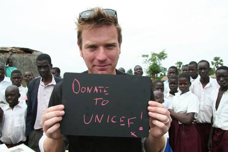 L'attore EwanMcGregor, ambasciatore UNICEF nel Regno Unito, è testimonial della campagna per la smobilitazione dei bambini soldato nella Repubblica Centrafricana, promossa dal Comitato inglese per l'UNICEF e dal quotidiano The Independent - ©UNICEF UK/2013