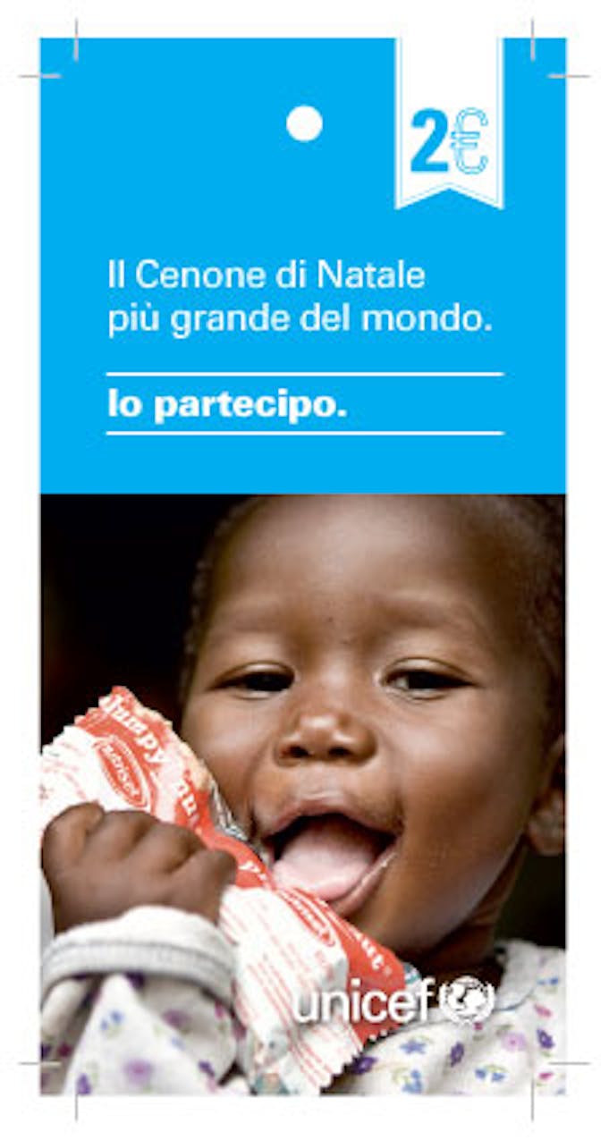 Card UNICEF. Cenone di Natale 2013