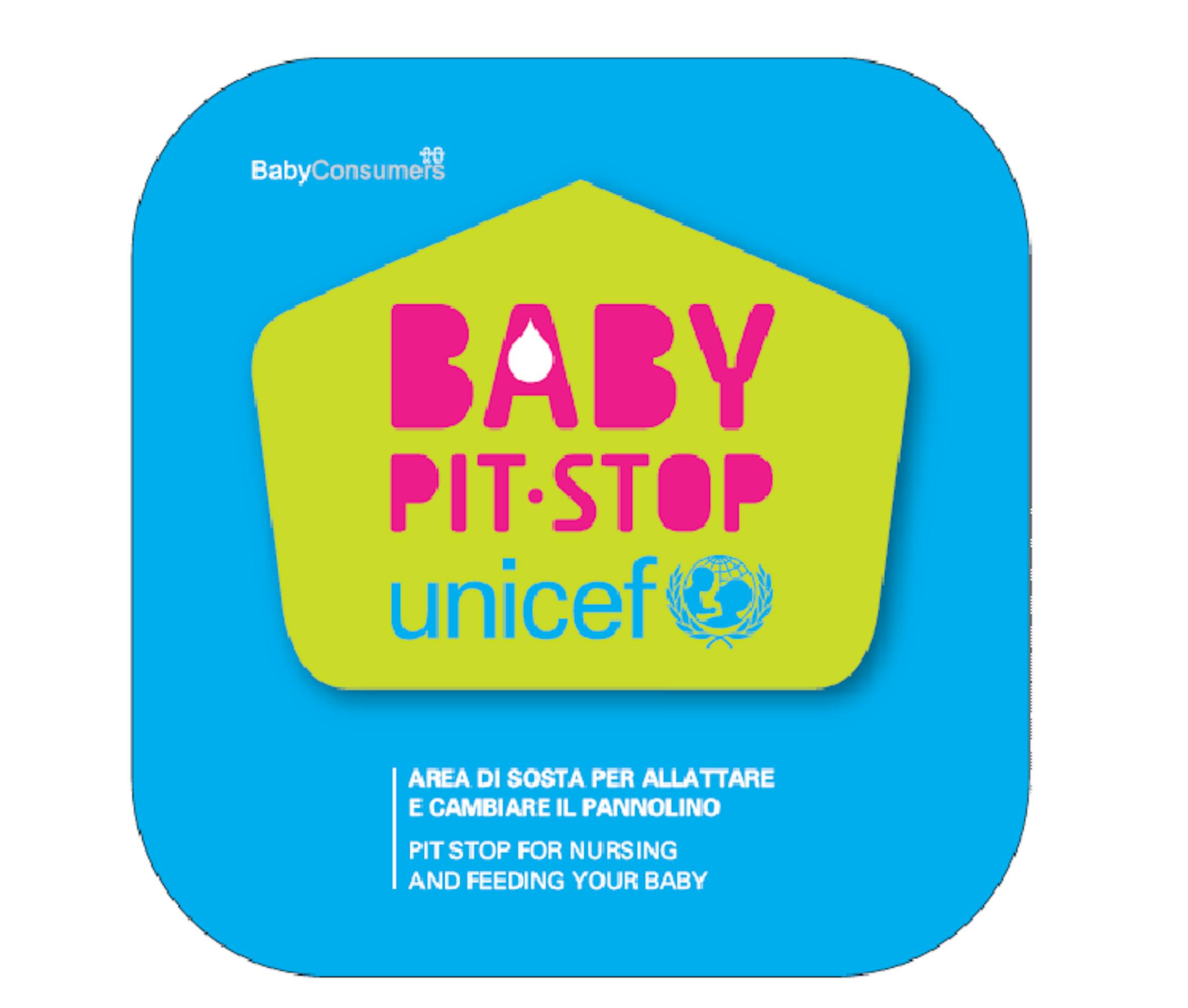 Logo del progetto Baby Pit Stop per l'allattamento al seno