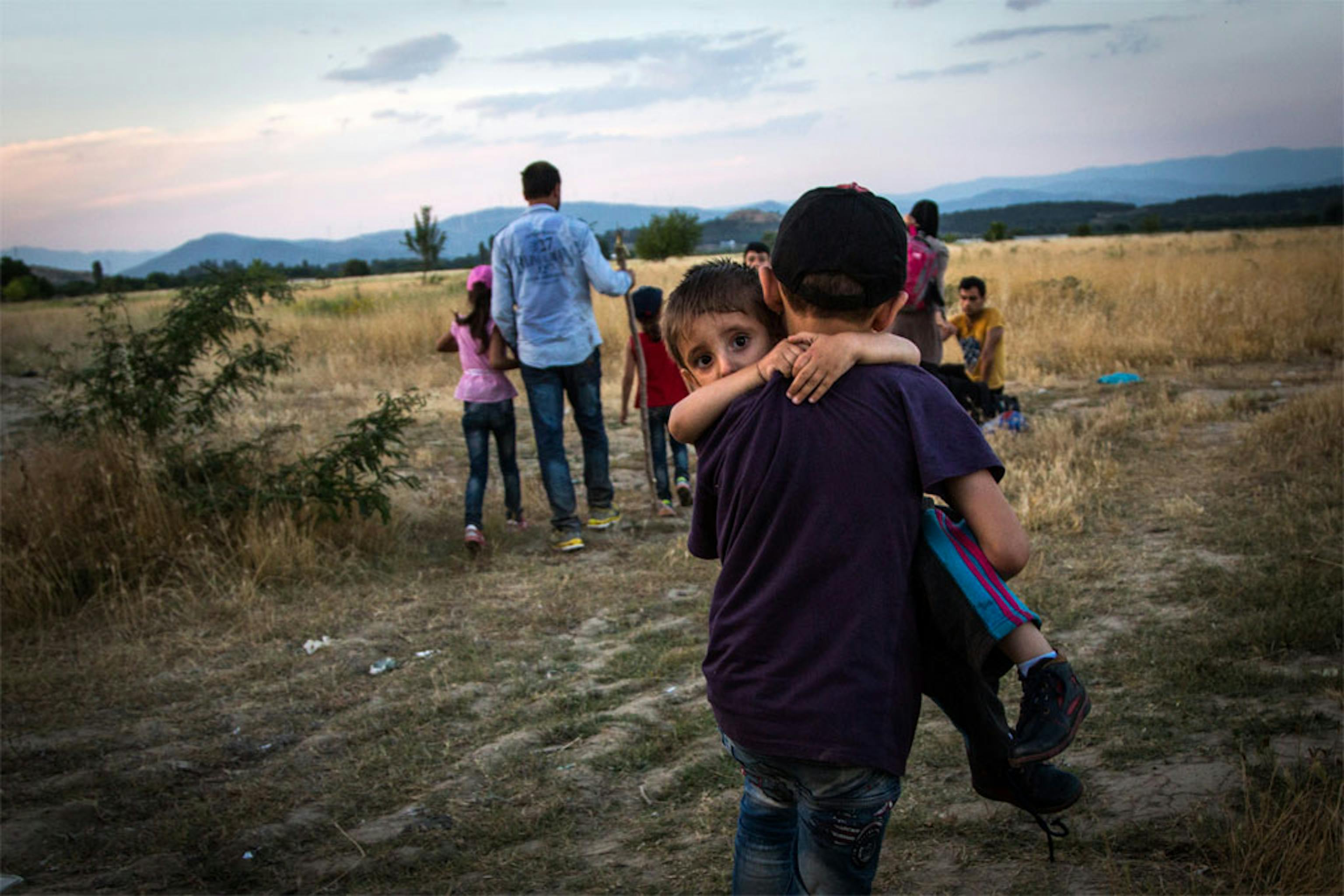 Profughi siriani alla frontiera tra Macedonia e Grecia - ©UNHCR/2015/A. McConnell