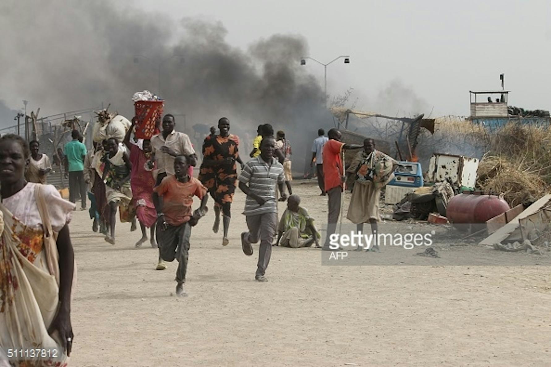 Civili sud sudanesi in fuga dal conflitto  JUSTIN LYNCH/AFP/Getty Images)