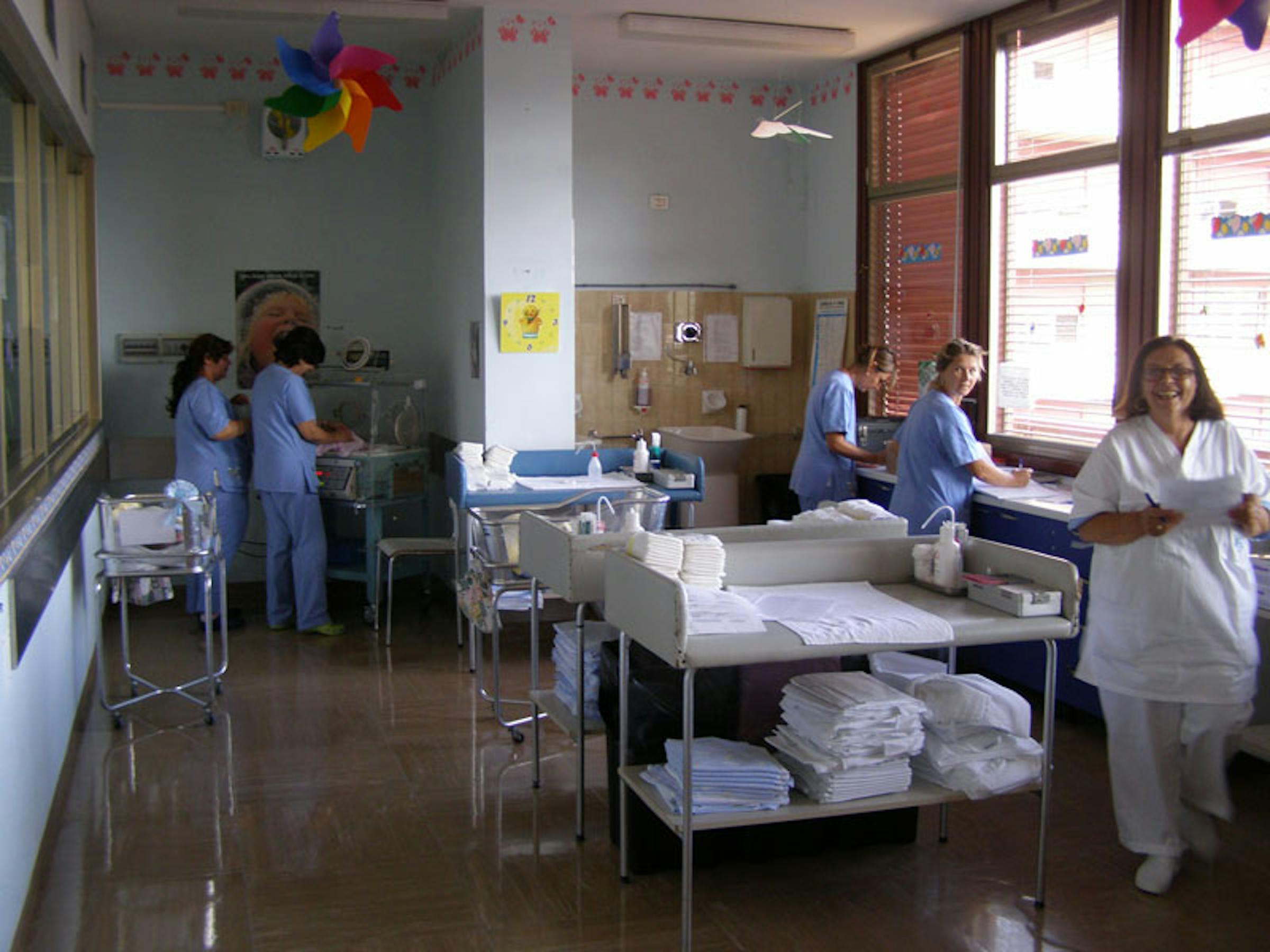 Il nido del reparto Neonatologia e Pediatria dell'ospedale 