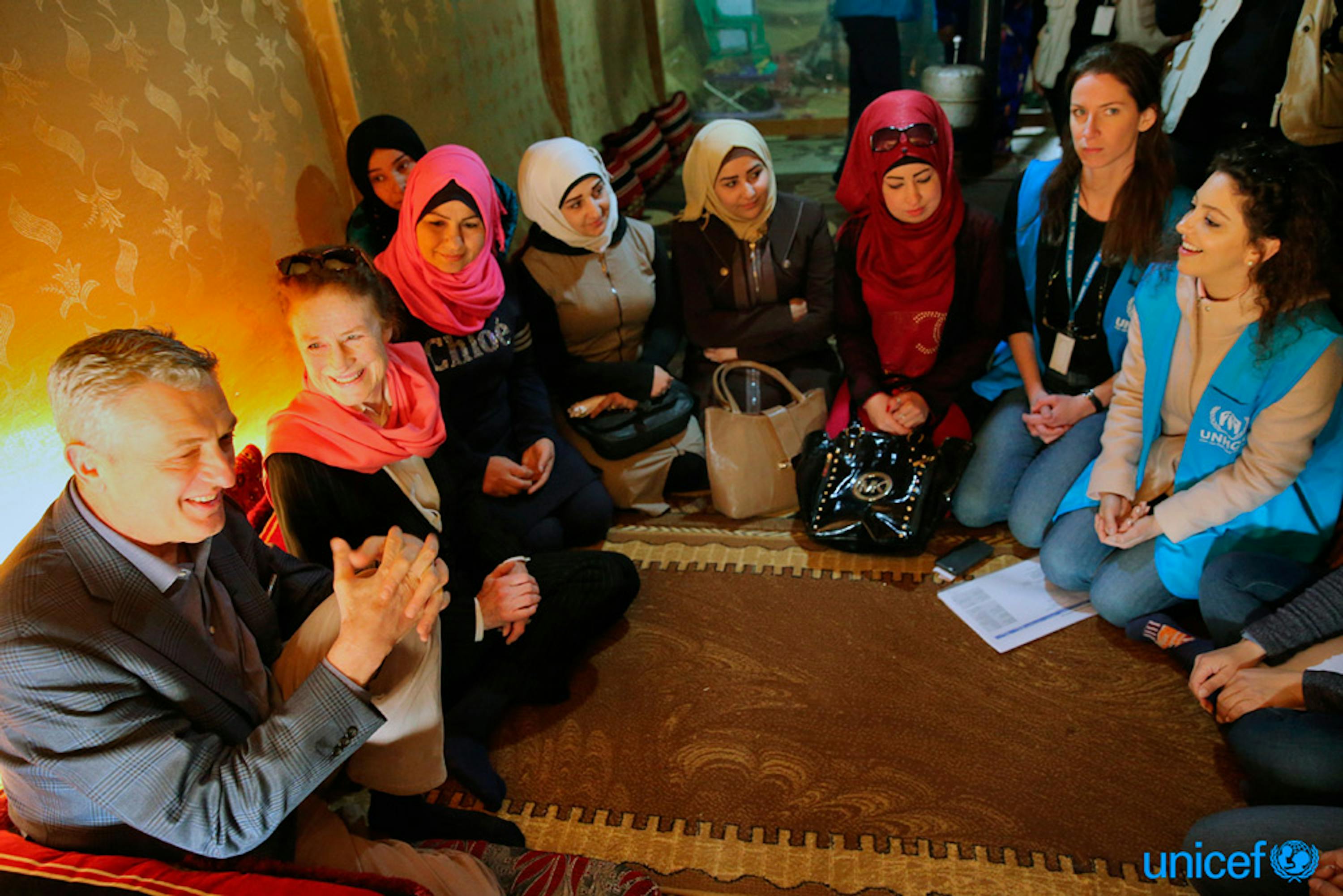 Herrietta Fore e Filippo Grandi durante la missione congiunta UNICEF UHNCR in Libano - © UNICEF/UN0172097/Haidar