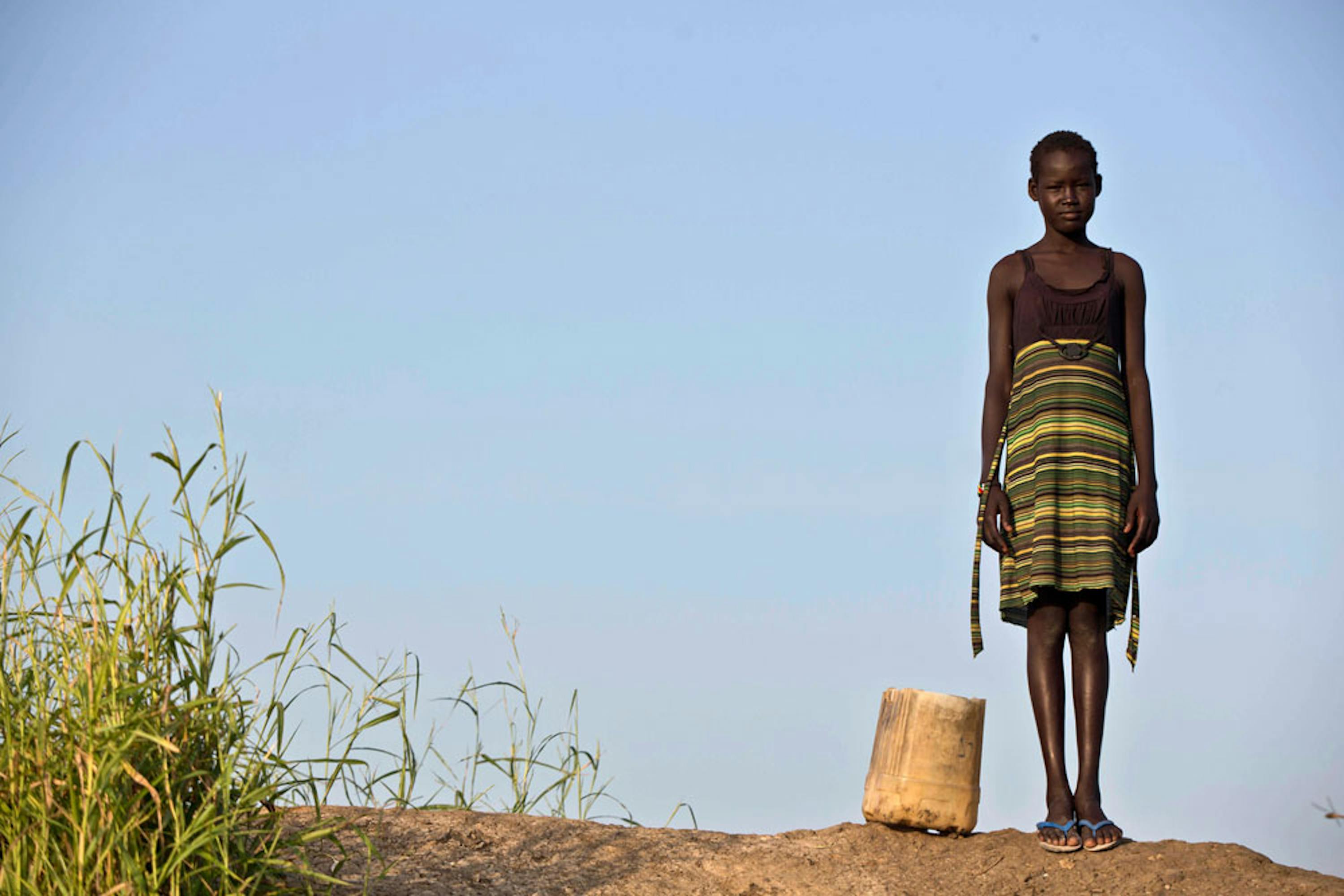 Una ragazza nel Centro di protezione per i civili dei Caschi blu delle Nazioni Unite a Bentiu (Sud Sudan) - ©UNICEF/UN043942/Holt