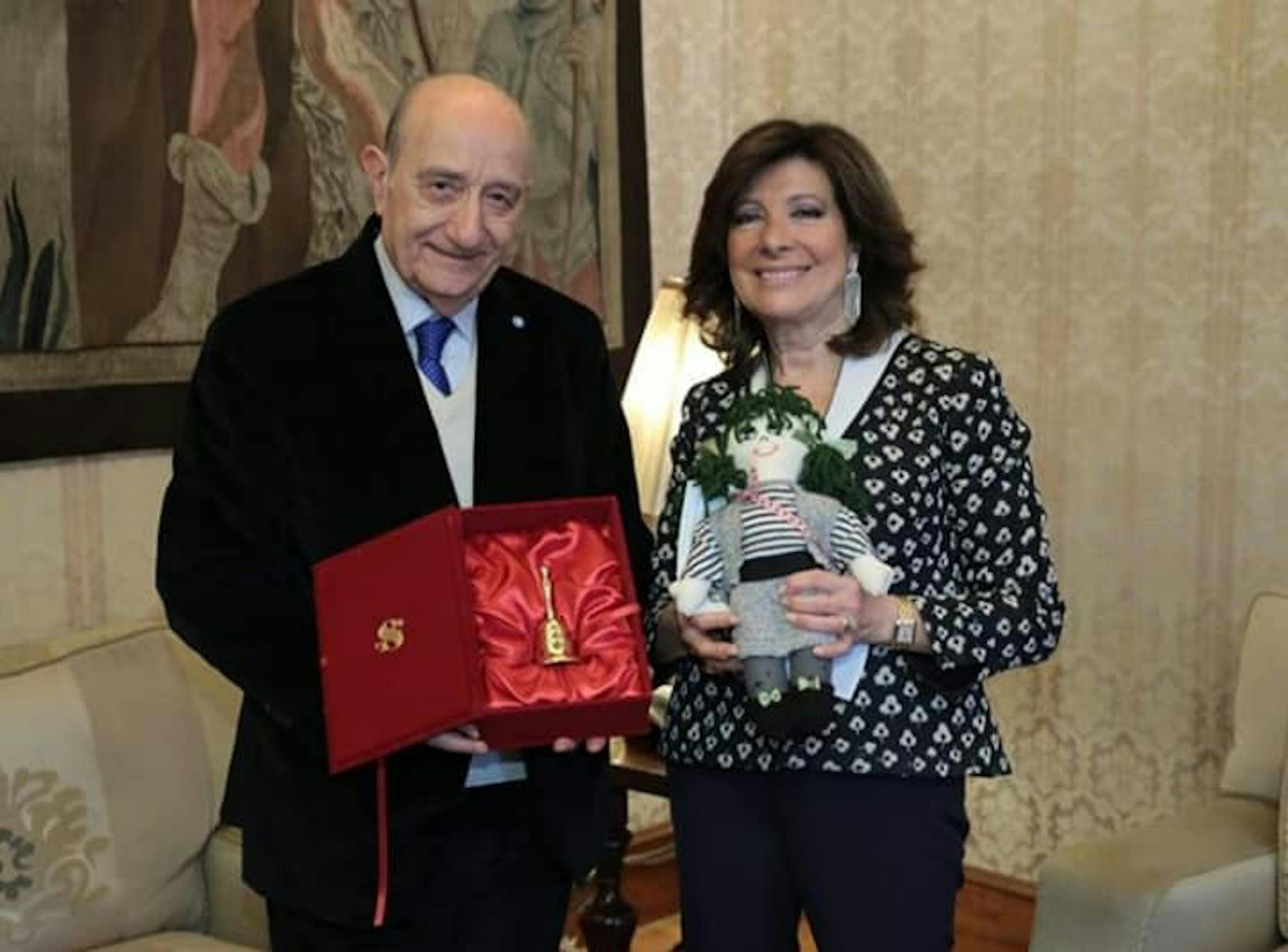 La Presidente del Senato Alberti Casellati con il Presidente dell'UNICEF Italia F. Samengo - ©Senato della Repubblica