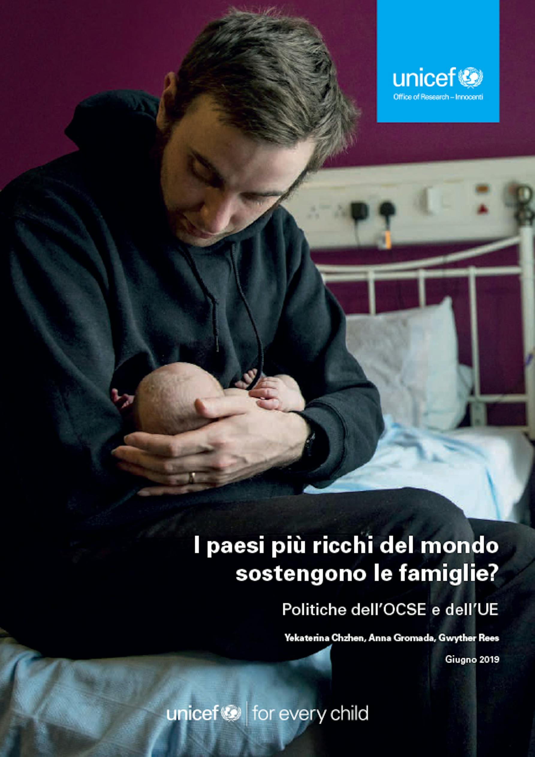 La copertina del nuovo rapporto UNICEF sulle politiche familiari nei paesi ricchi - ©UNICEF Italia/2019