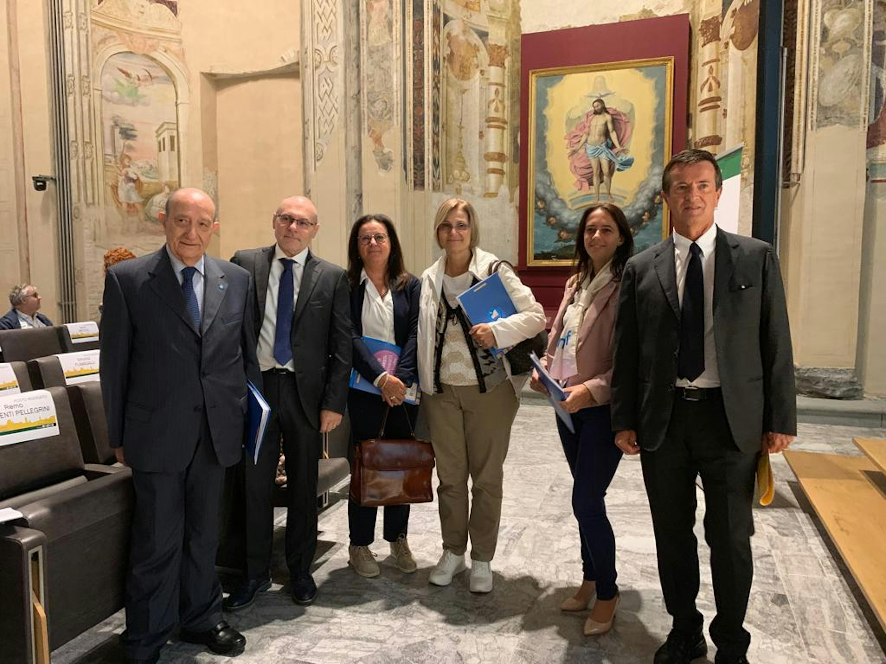 Da sin.: Francesco Samengo (Pres. UNICEF Italia), Massimo Giupponi (Dg ATS Bergamo), Manuela D'Alessandro (UNICEF Italia), Anna Miccoli (Consiglio Direttivo UNICEF), Manuela Bovolenta (Presidente UNICEF Como) e il Sindaco di Bergamo Giorgio Gori 