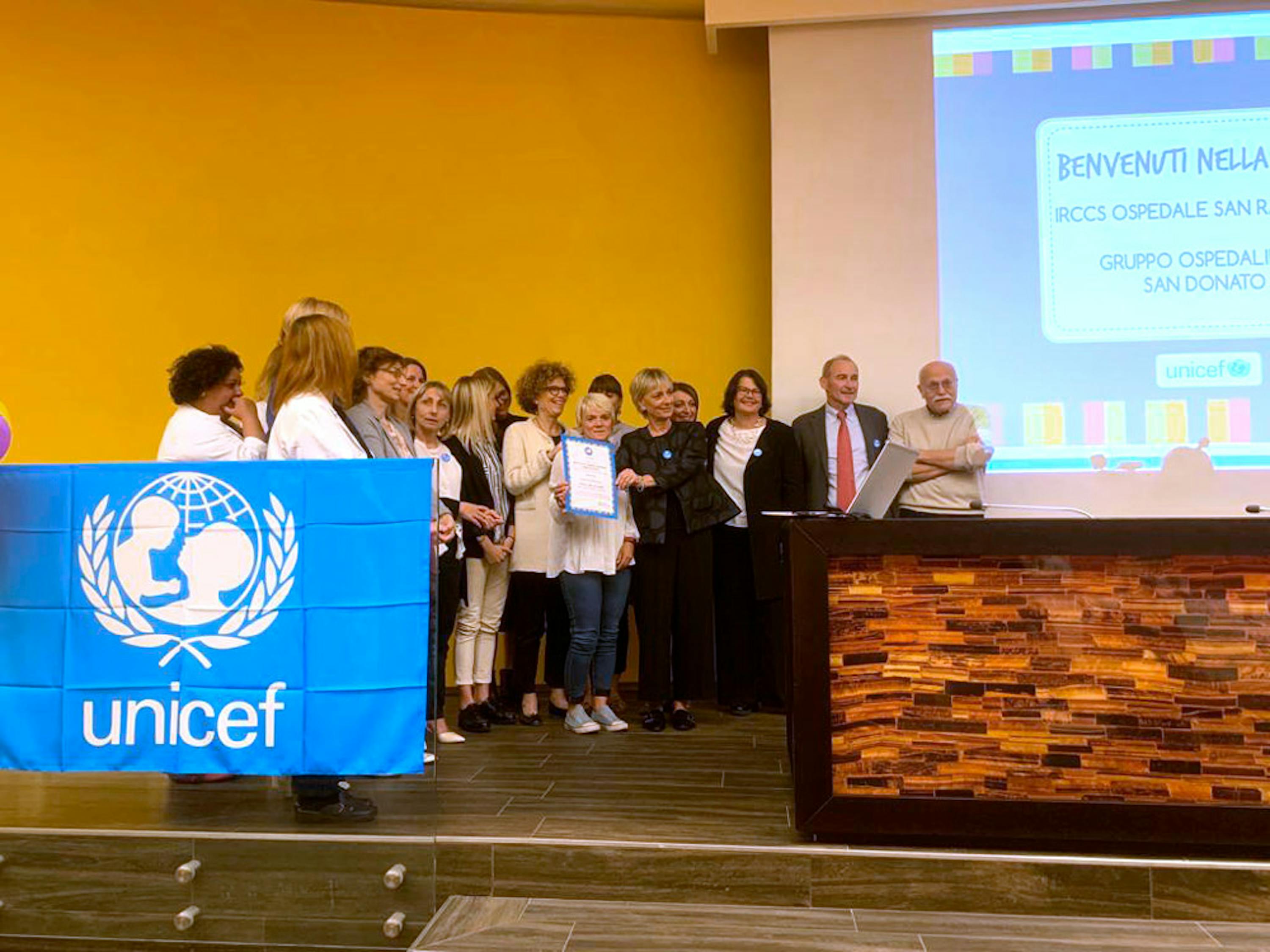 La nomina del San Raffaele di Milano a Ospedale amico dei bambini © UNICEF