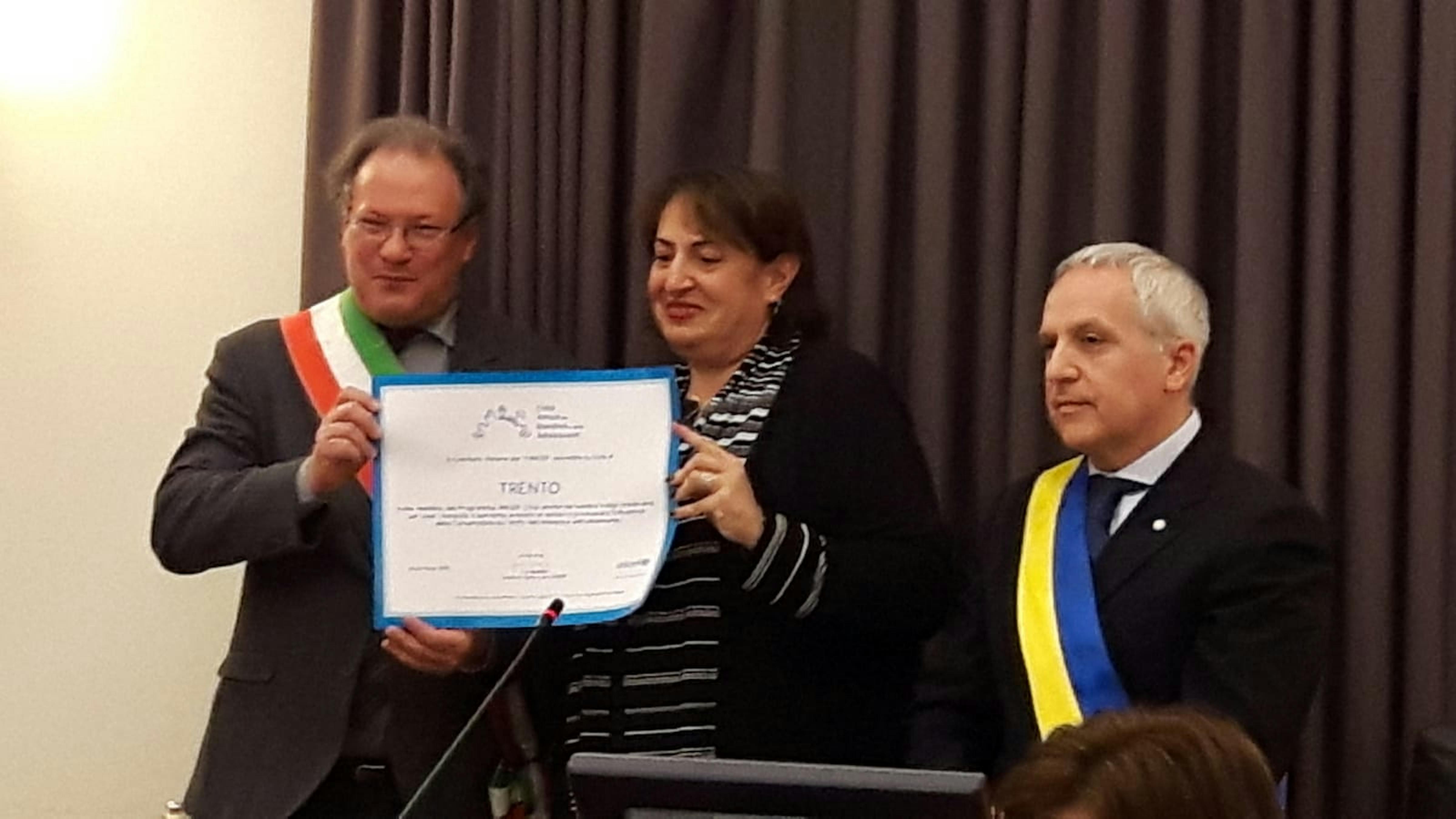 Il conferimento della nomina di Trento a 