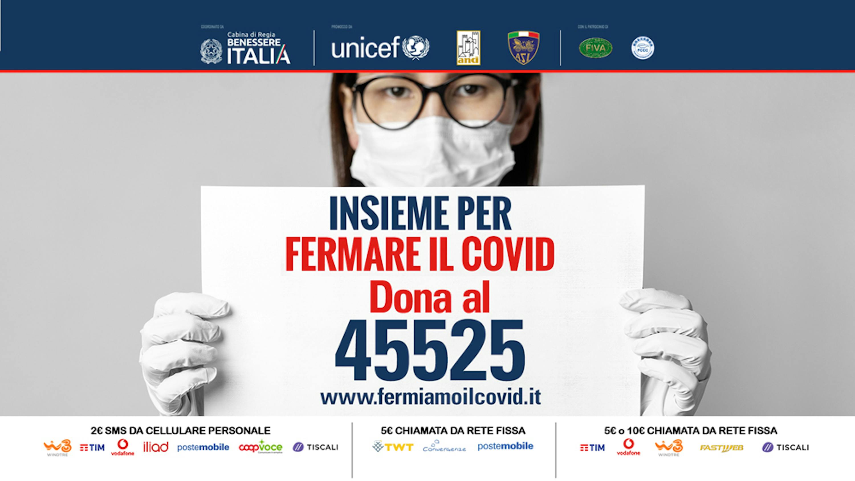 Attivato numero solidale 45525 per la campagna 