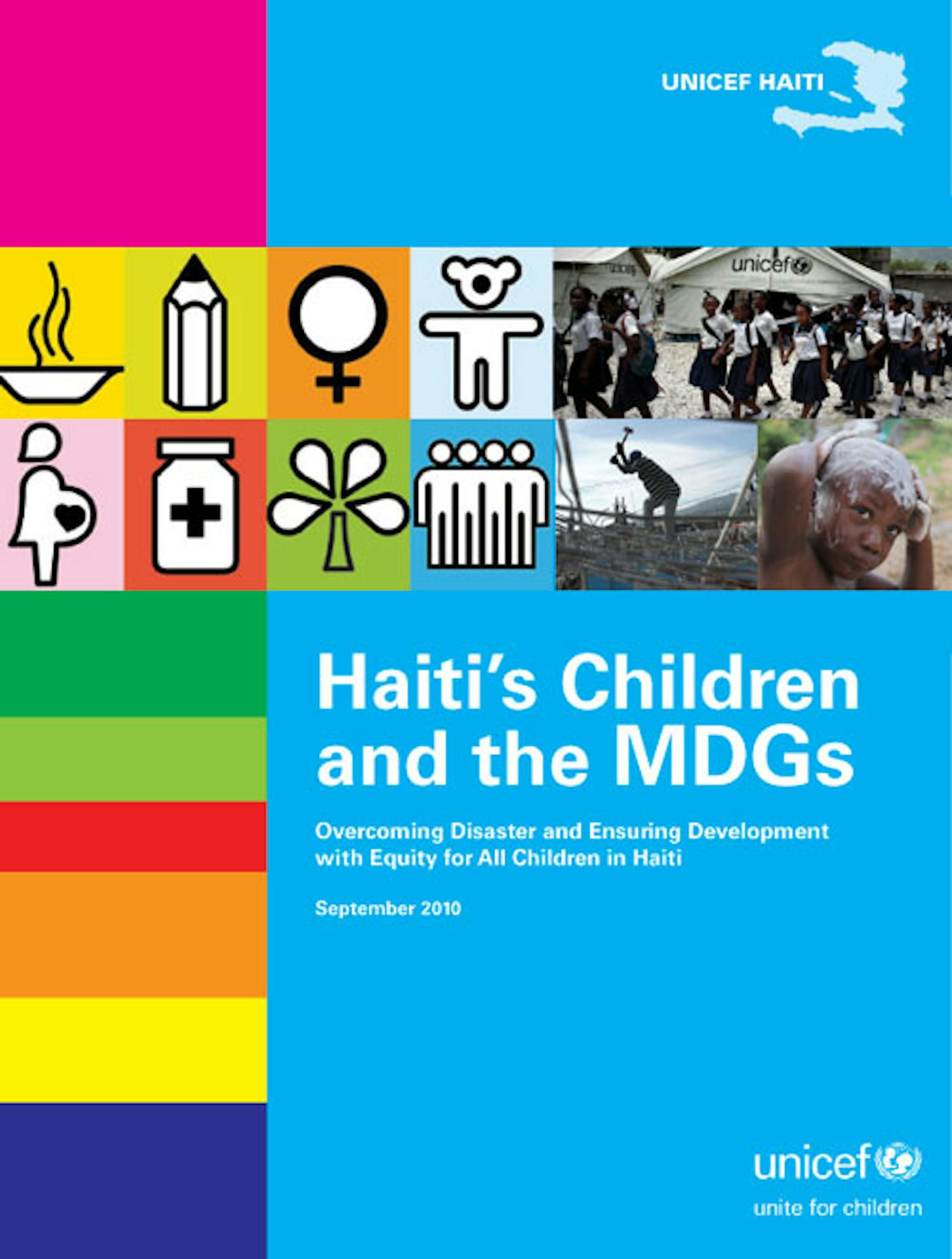 Copertina del Rapporto Haiti's Children and the MDGs