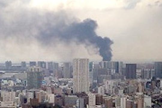 Uno dei numerosi incendi sviluppatisi a Tokio a seguito del sisma - ©UN News