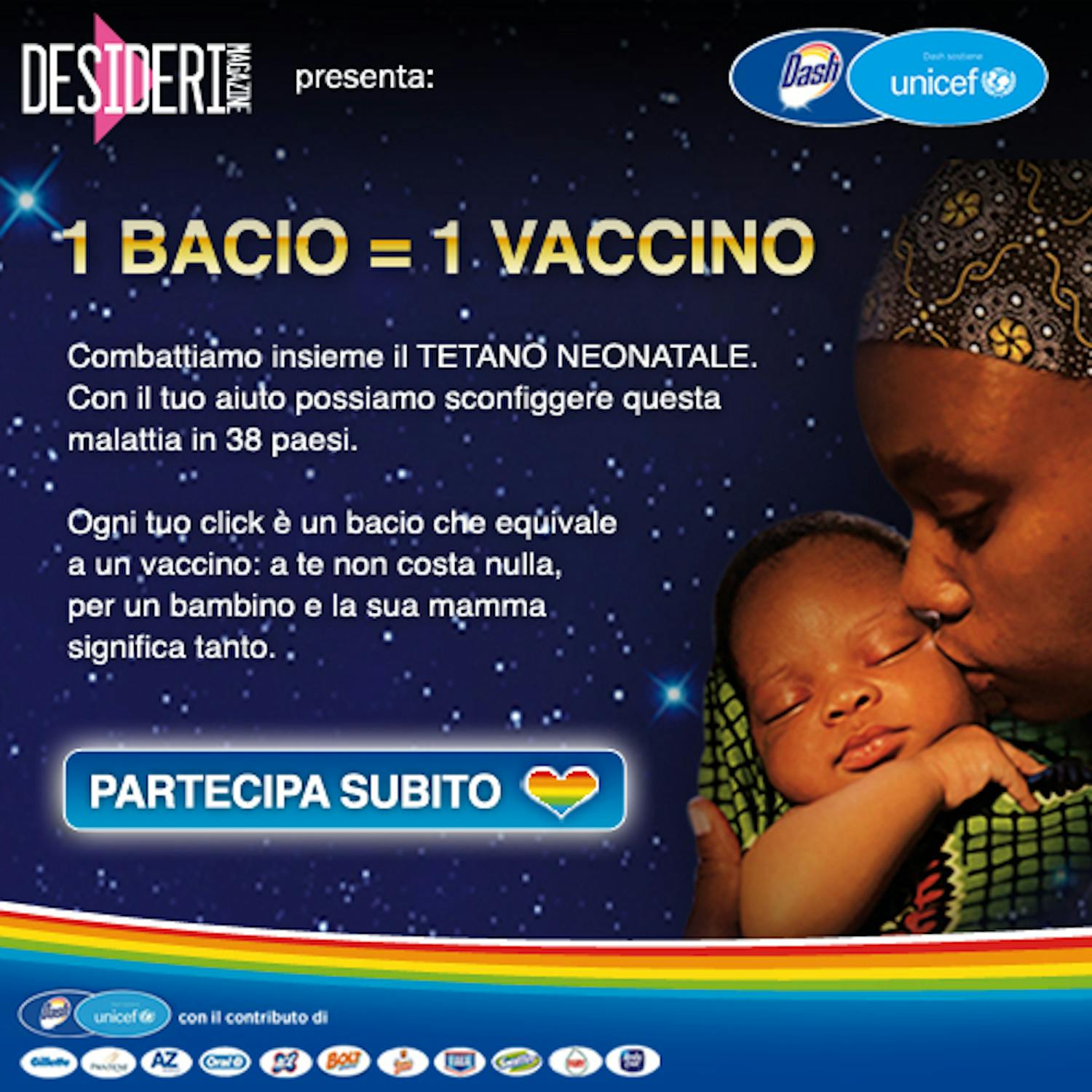 sul sito www.missionebonta.it è possibile aderire all'iniziativa promossa da P&G per combattere il tetano neonatale