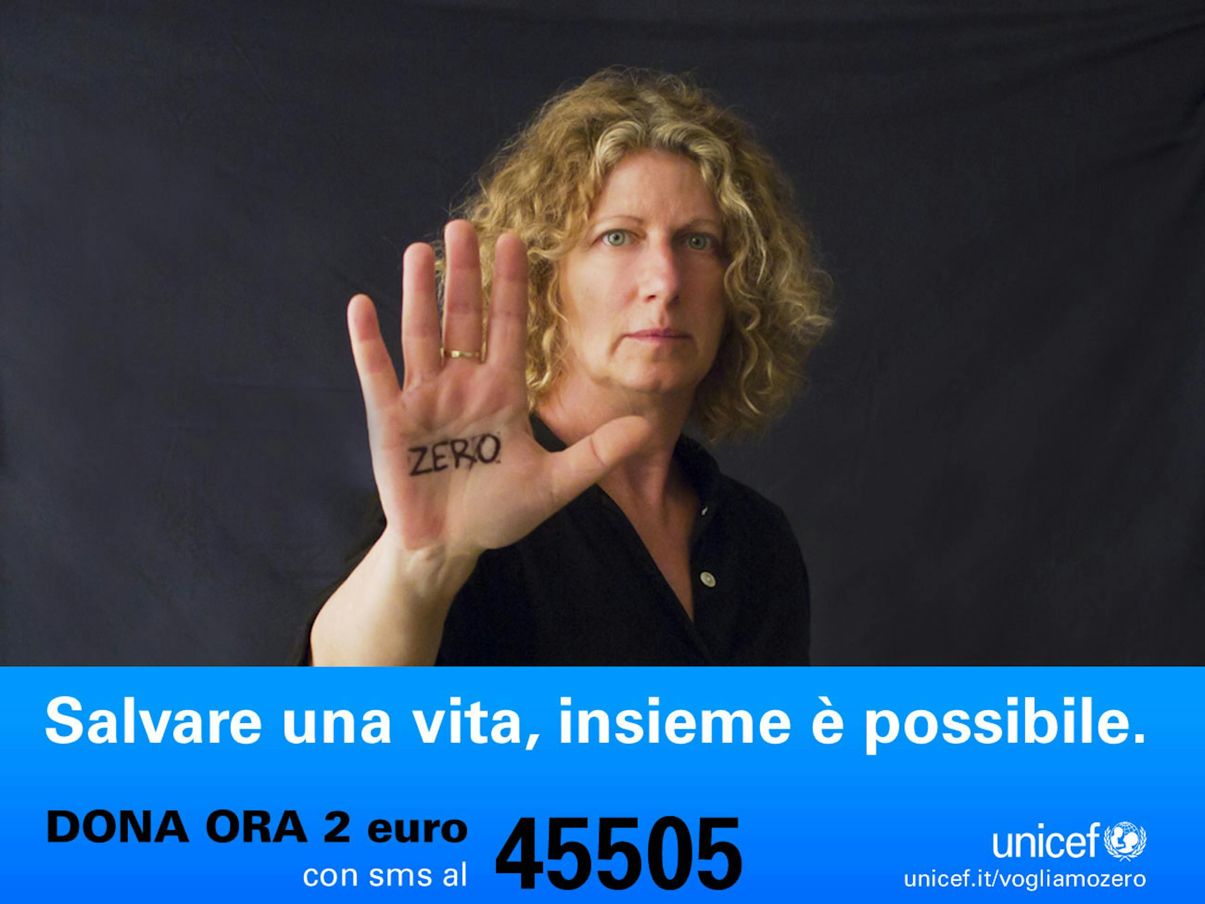 Angela Finocchiaro sostiene la campagna Vogliamo Zero