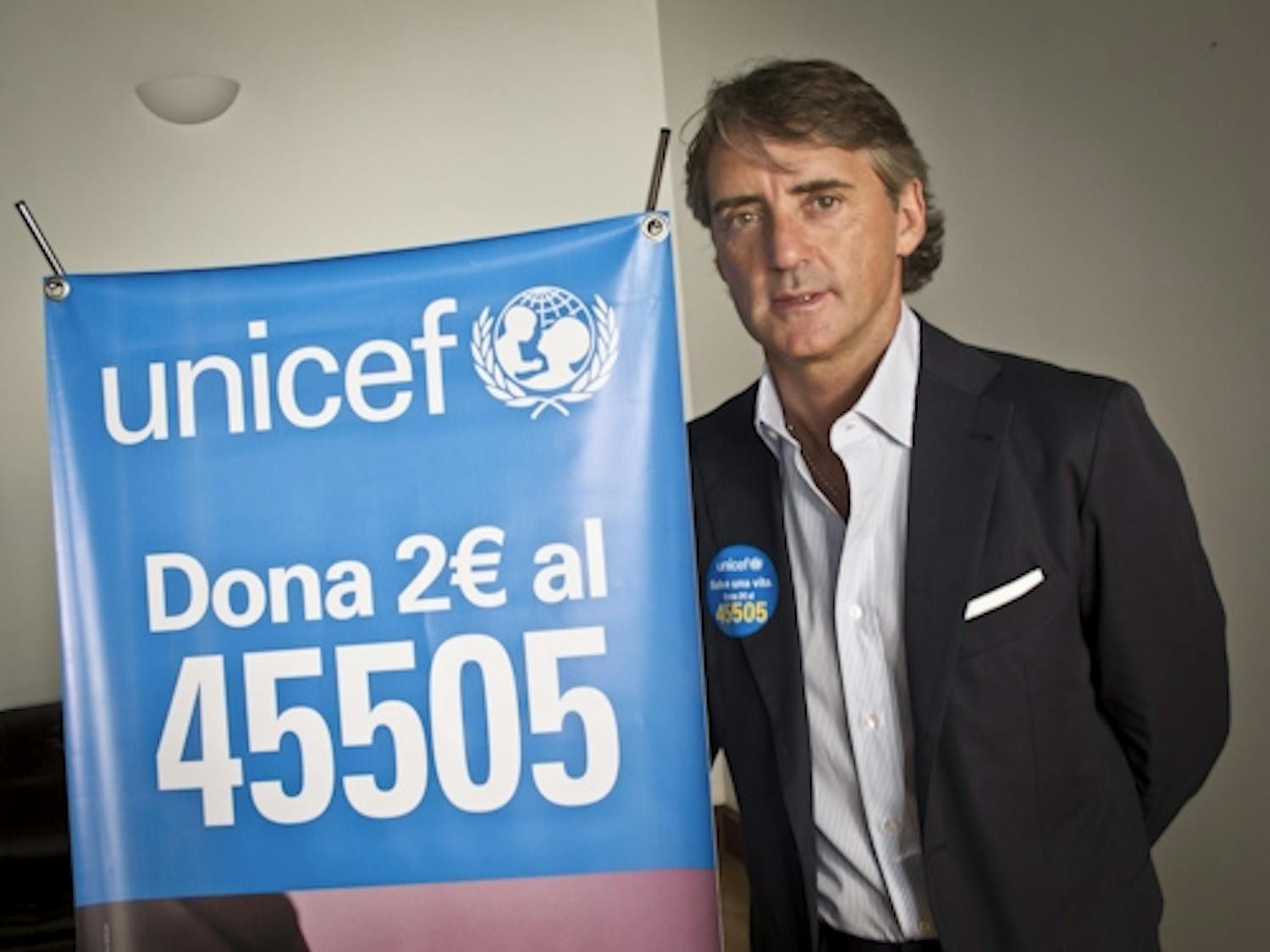 Roberto Mancini sostiene la campagna UNICEF Vogliamo Zero