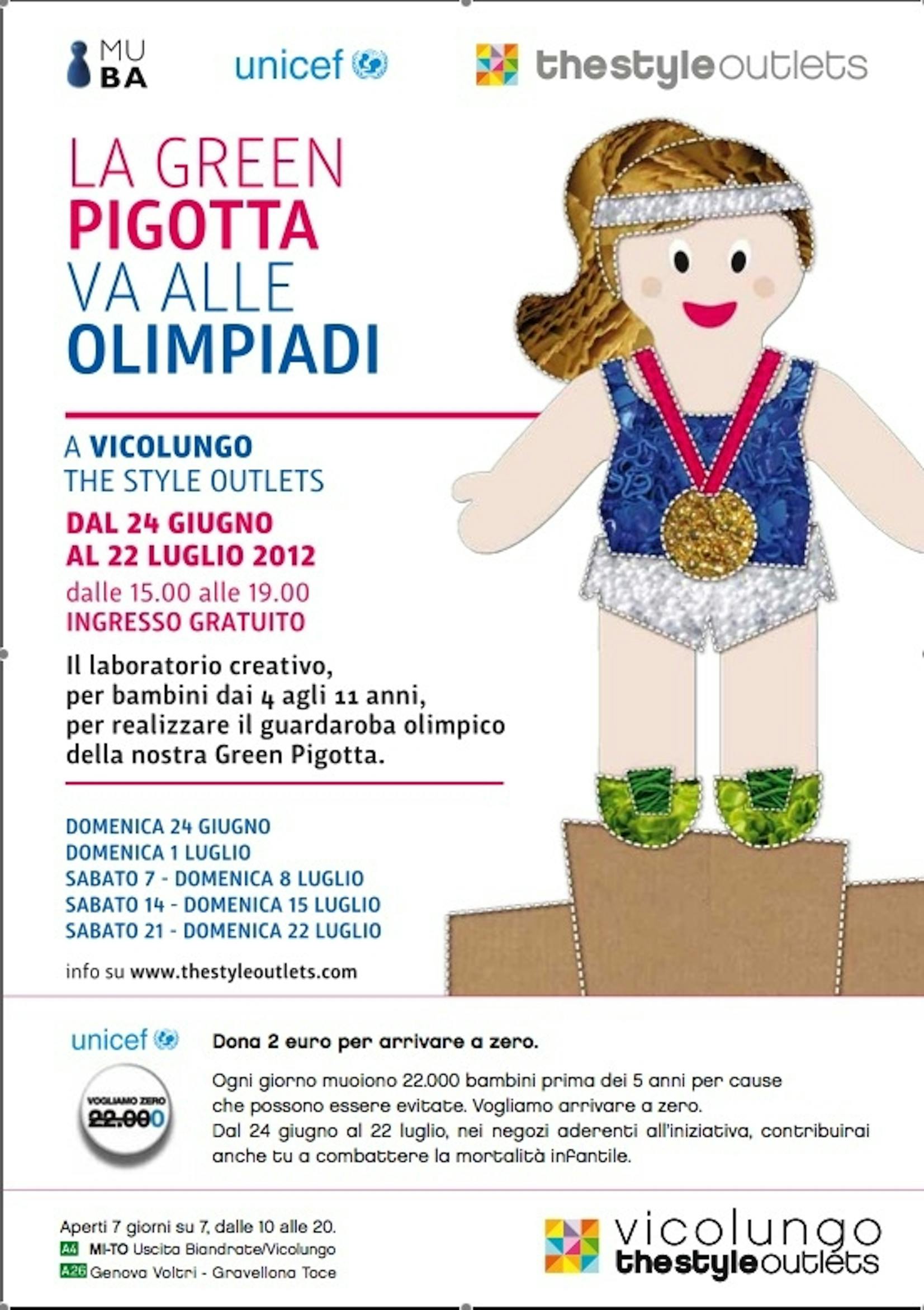 La Green Pigotta va alle Olimpiadi, un'iniziativa di Vicolungo Style Outletsiativa 